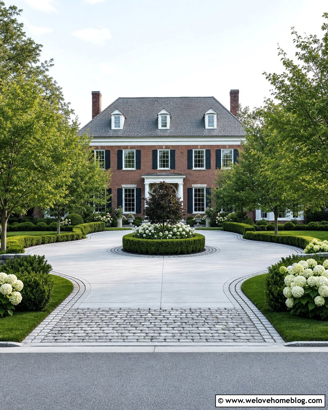Cobblestone Rock Lined Driveway - 25 Rock Lined Driveway Ideas