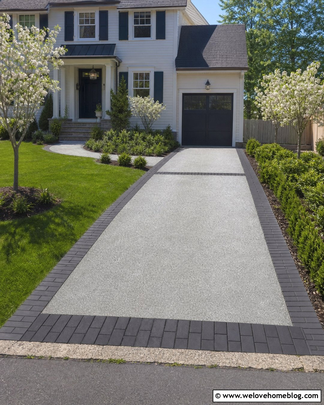 Compacted Gravel Driveway With Paver Ribbons - 20 Compacted Gravel Driveway Ideas