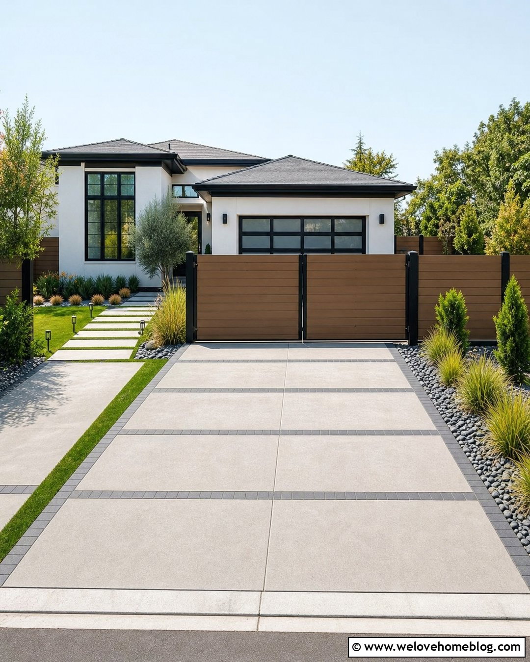 Composite Driveway Fence - 30 Driveway Fence Ideas