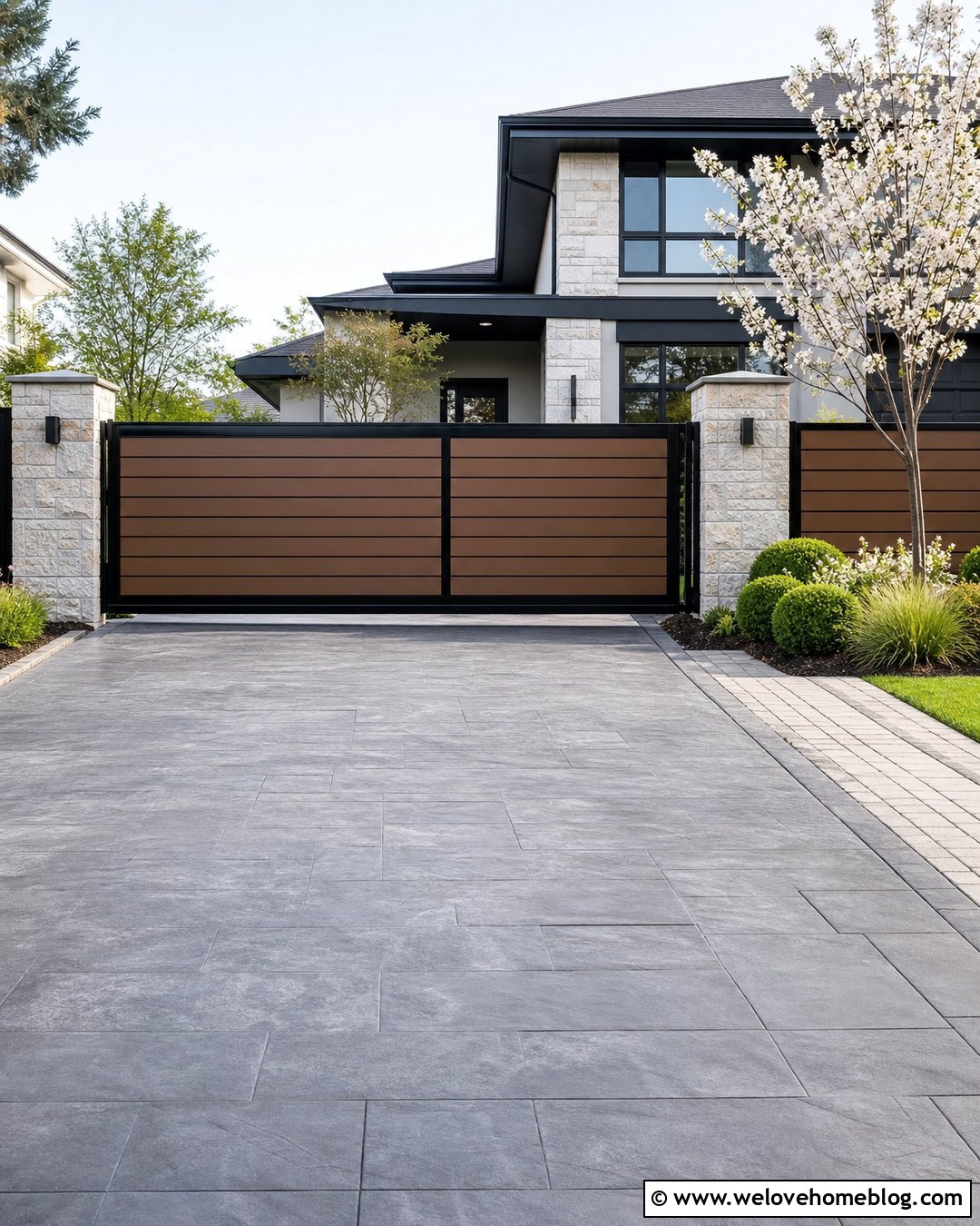 Composite Driveway Gate - 45 Driveway Gate Ideas
