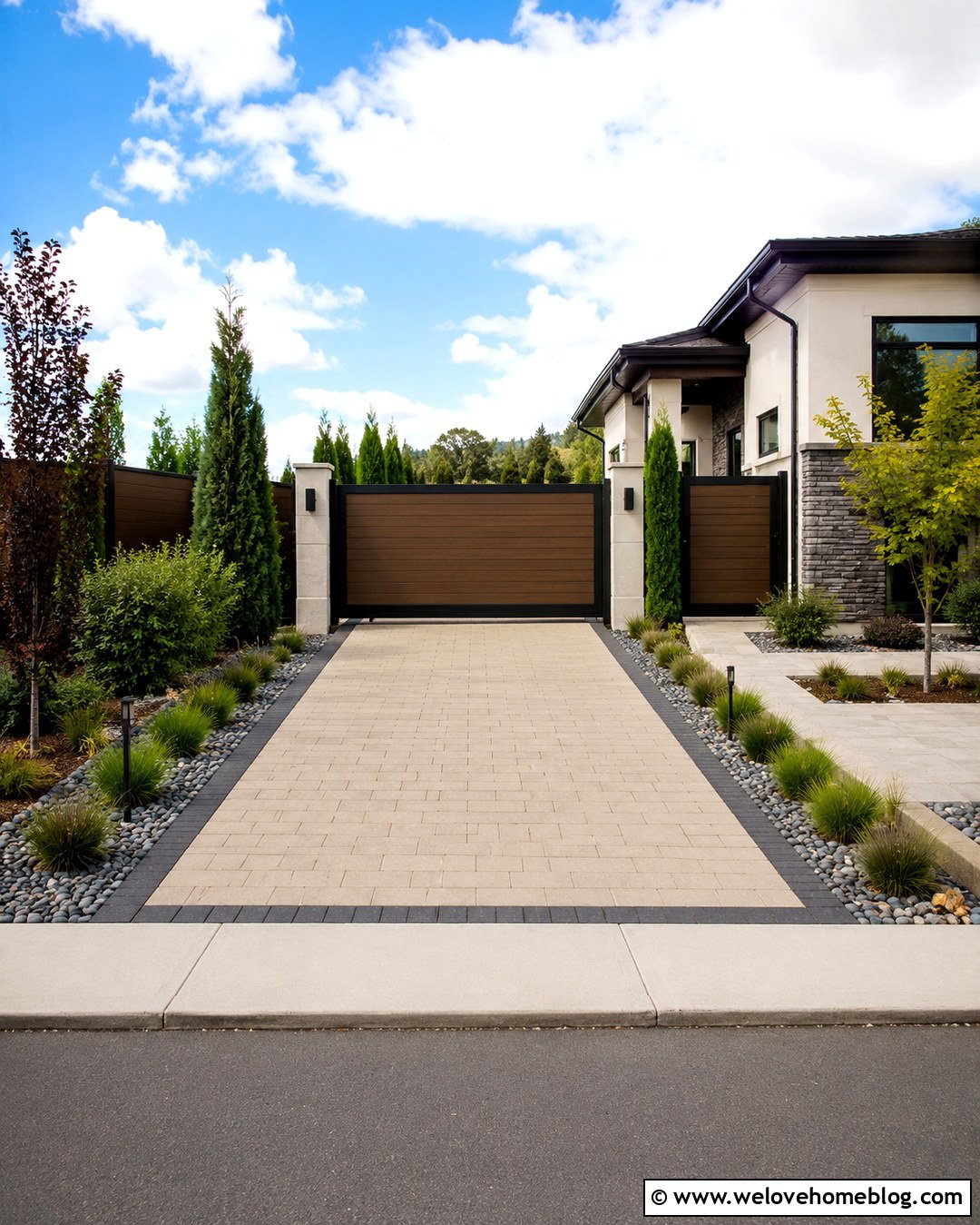 Composite Single Driveway Gate - 20 Single Driveway Gate Ideas
