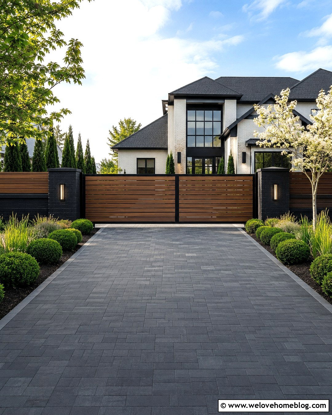 Composite Slat Driveway Gate - 20 Driveway Entry Gates Ideas