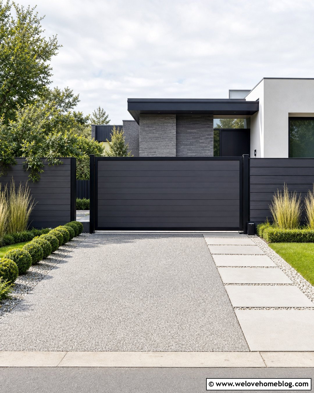 Composite Sliding Driveway Gate - 20 Composite Driveway Gates Ideas
