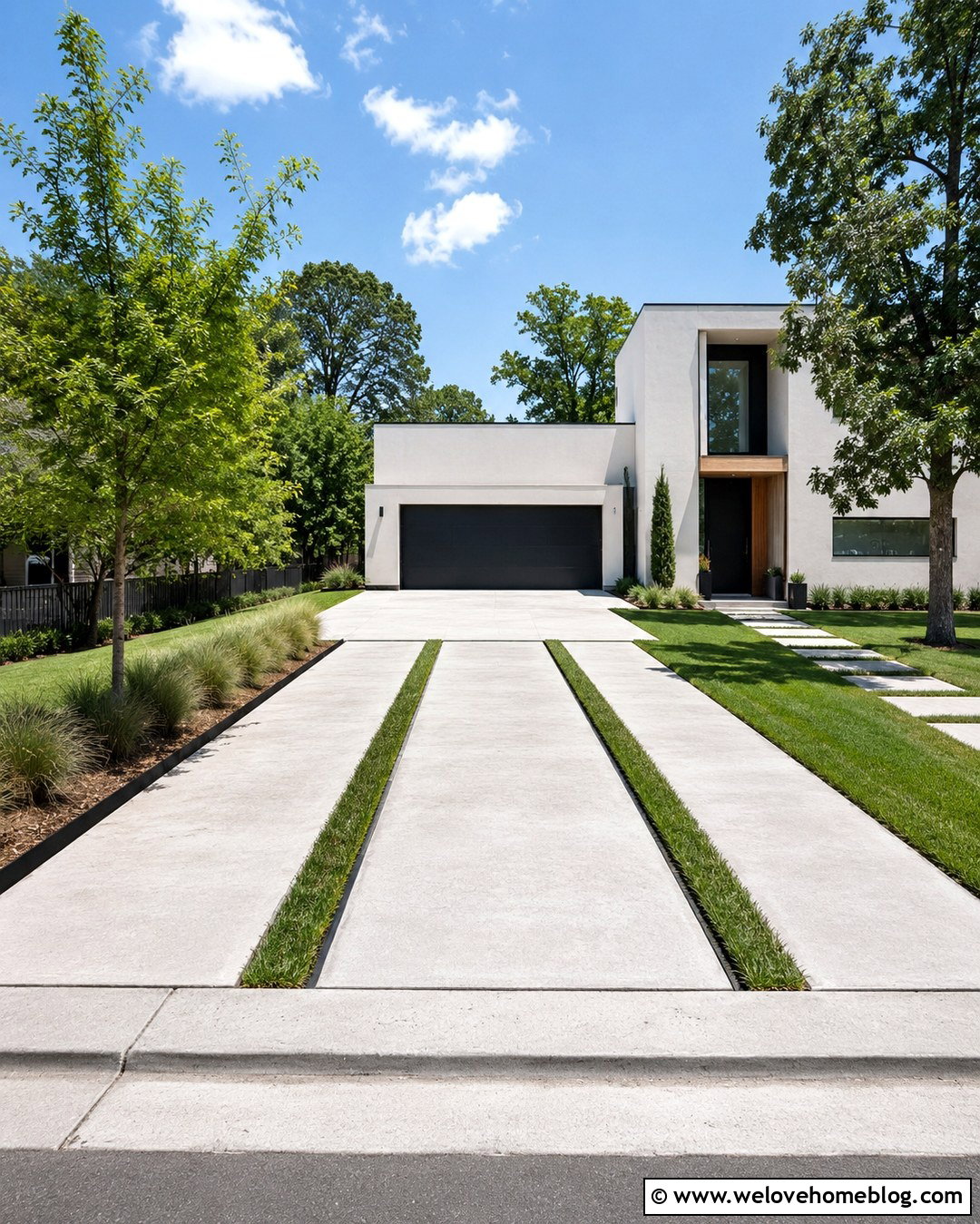 20 Modern Luxury Driveway Ideas for Upscale Curb Appeal