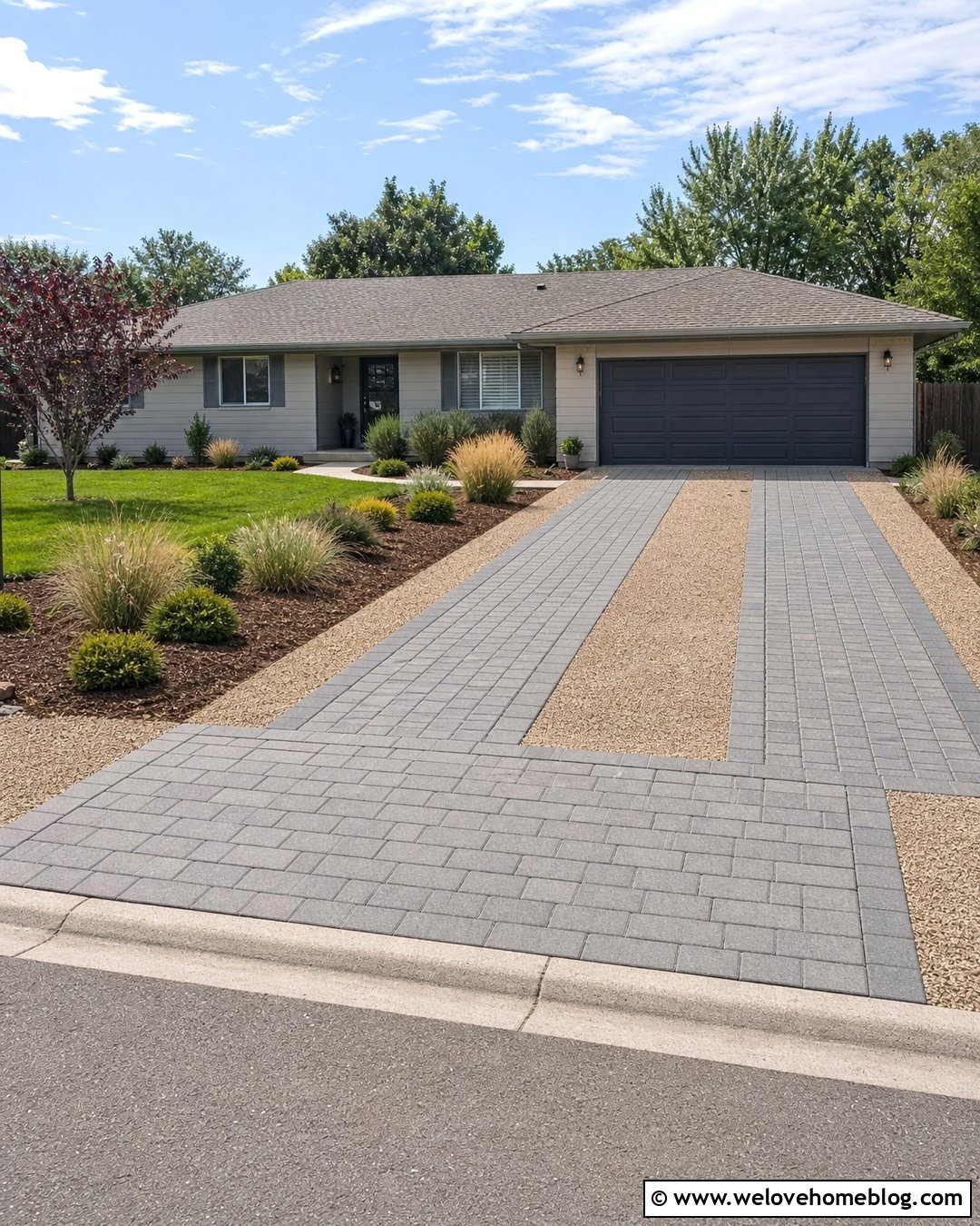 Concrete Block Driveway Strips With Gravel - 20 Driveway Strip Ideas