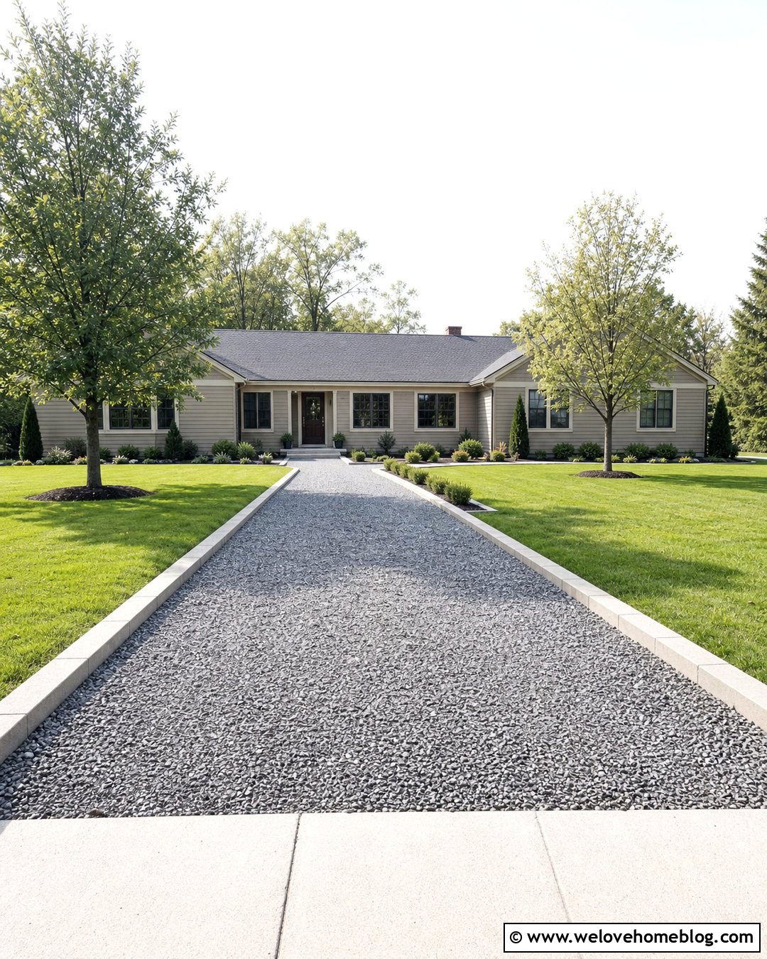 Concrete Block Gravel Driveway Border - 20 Cheap Driveway Border Ideas