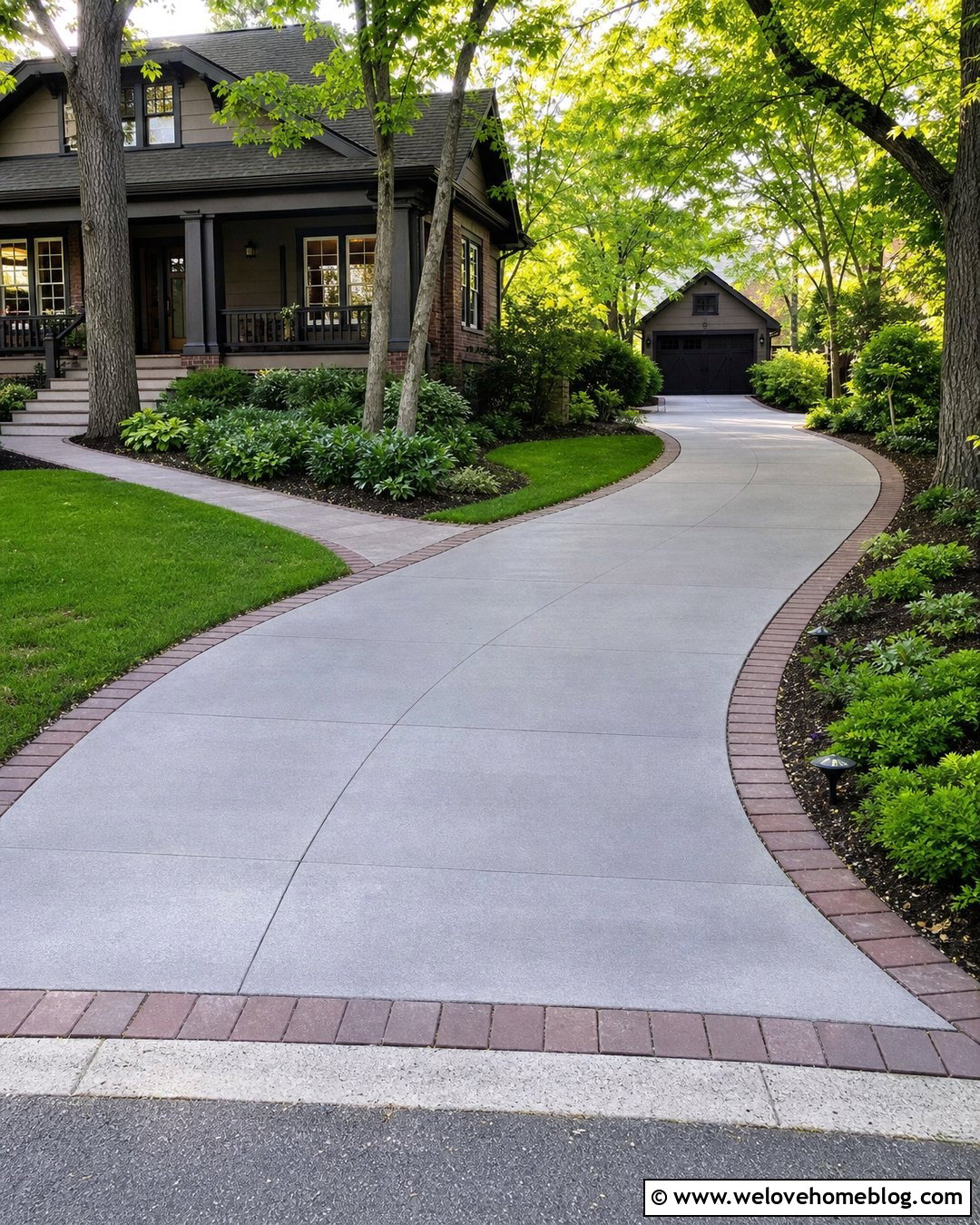 Concrete Driveway Extension To Detached Garage - 25 Concrete Driveway Extension Ideas