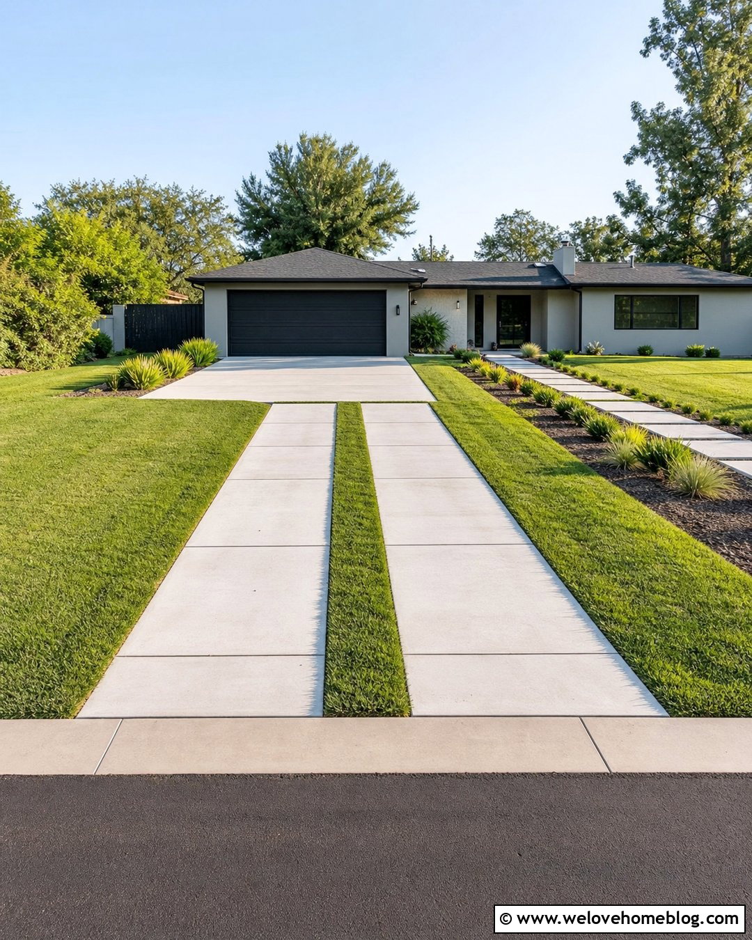 25 Concrete Driveway Extension Ideas for More Parking Space