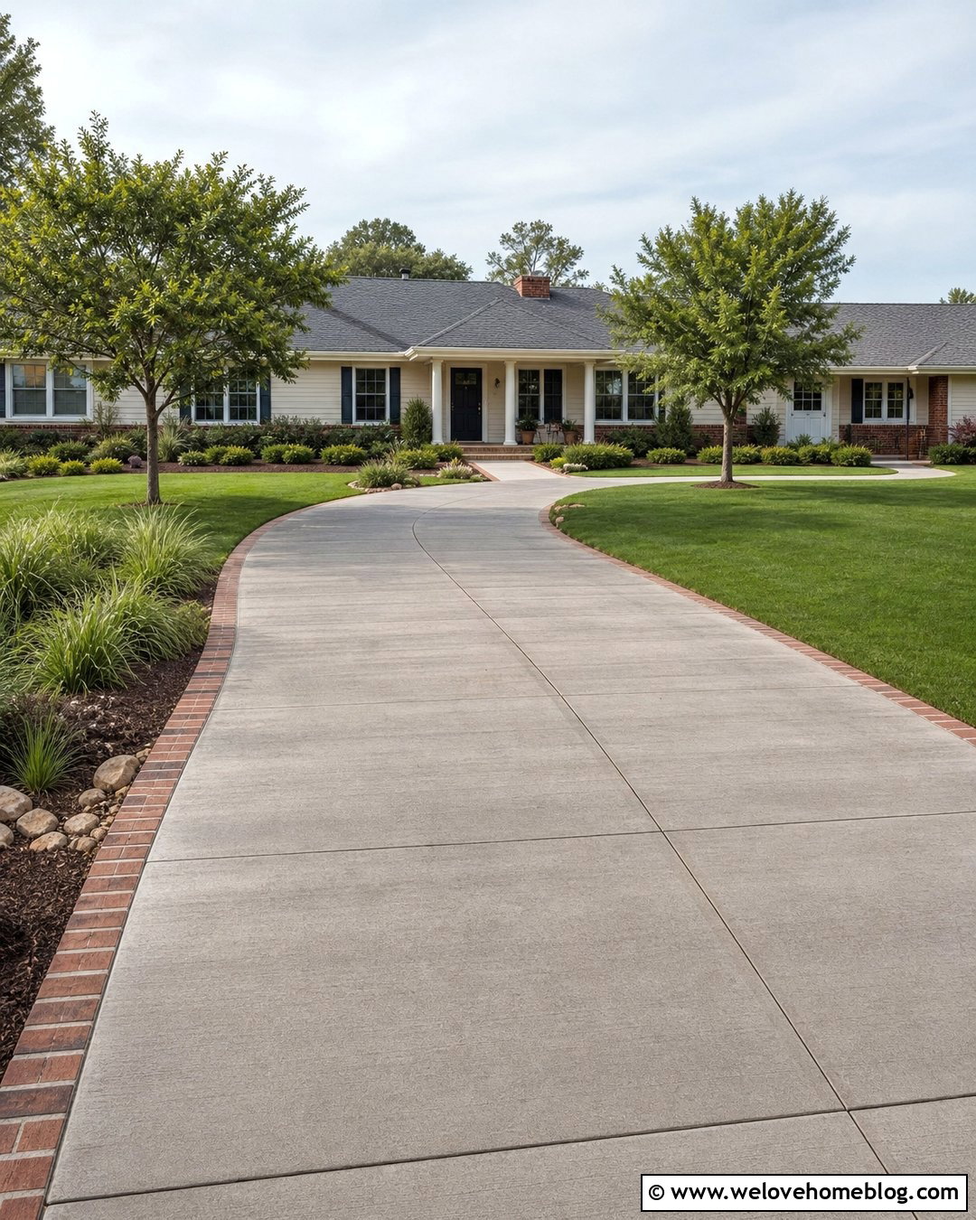 Concrete Driveway For Ranch House - 25 Driveways Concrete Ideas
