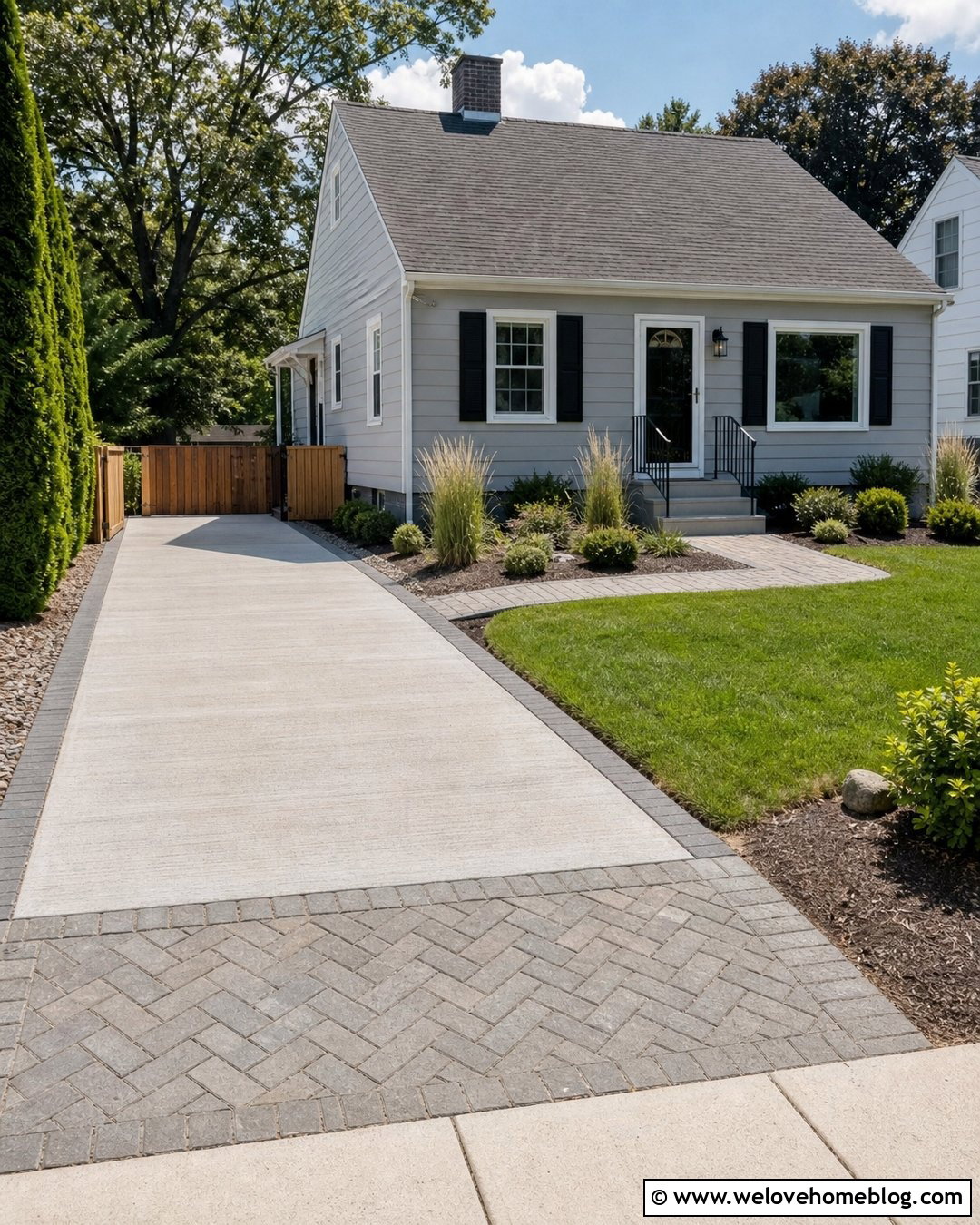 Concrete Driveway For Small Front Yard - 25 Concrete Driveways Cement Ideas