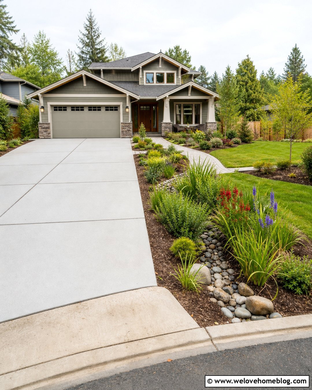 Concrete Driveway Rain Garden Berm - 20 driveway berm ideas