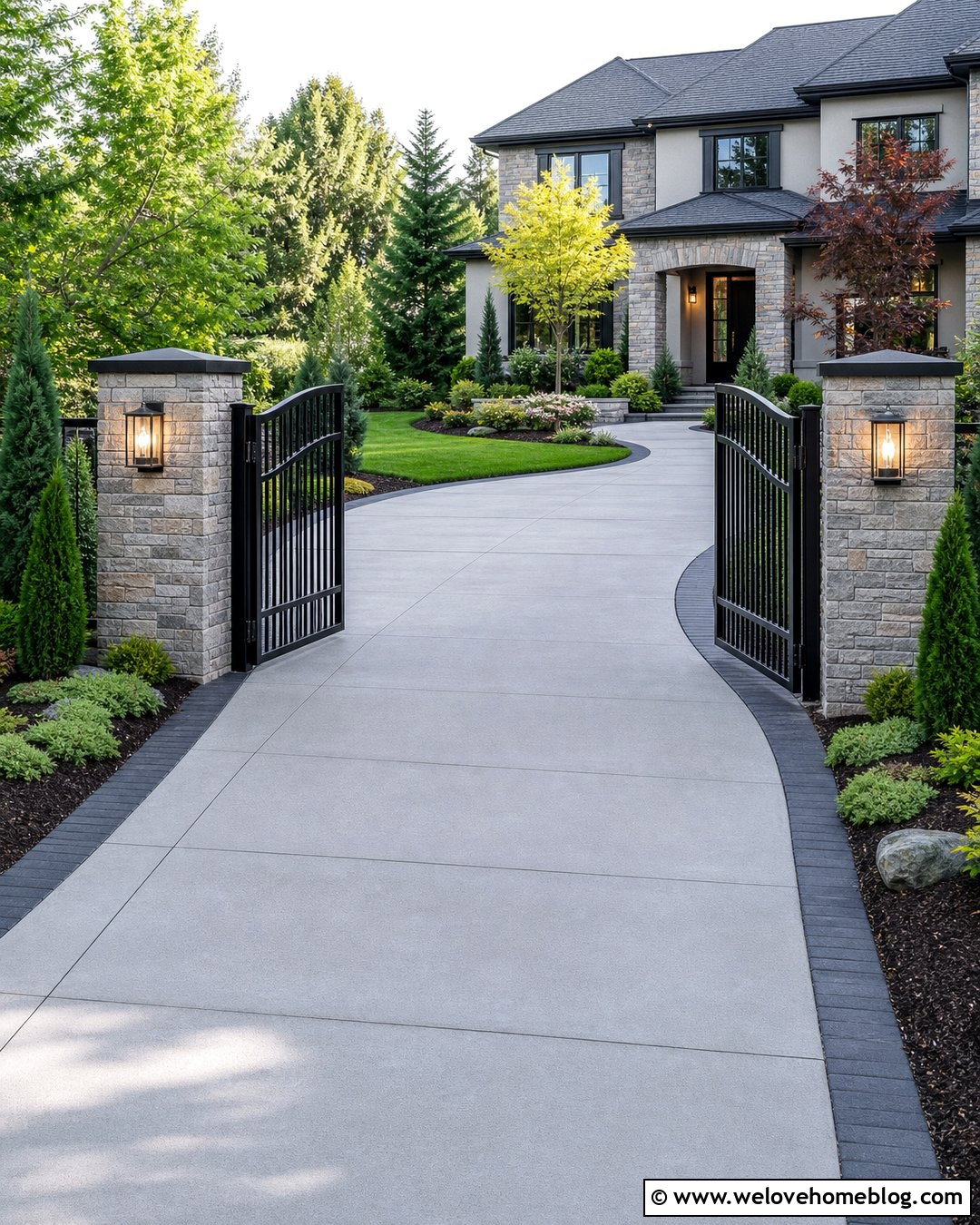25 Driveway Concrete Ideas for a Sleek, Durable Home Entry