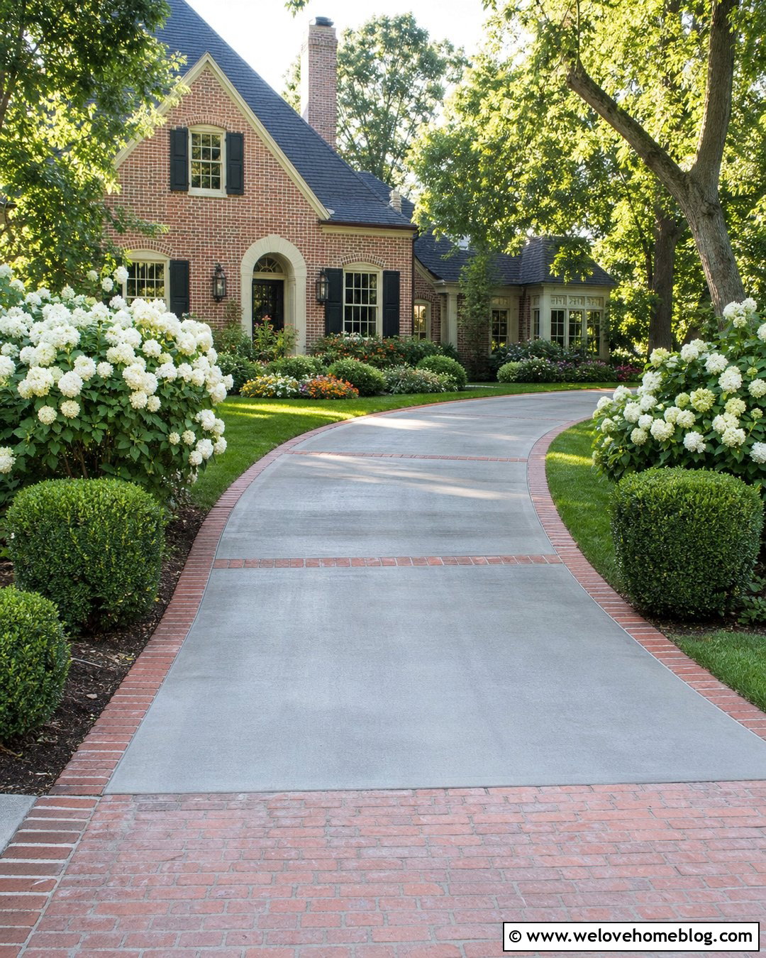 Concrete Driveway With Brick Border - 40 concrete driveway ideas