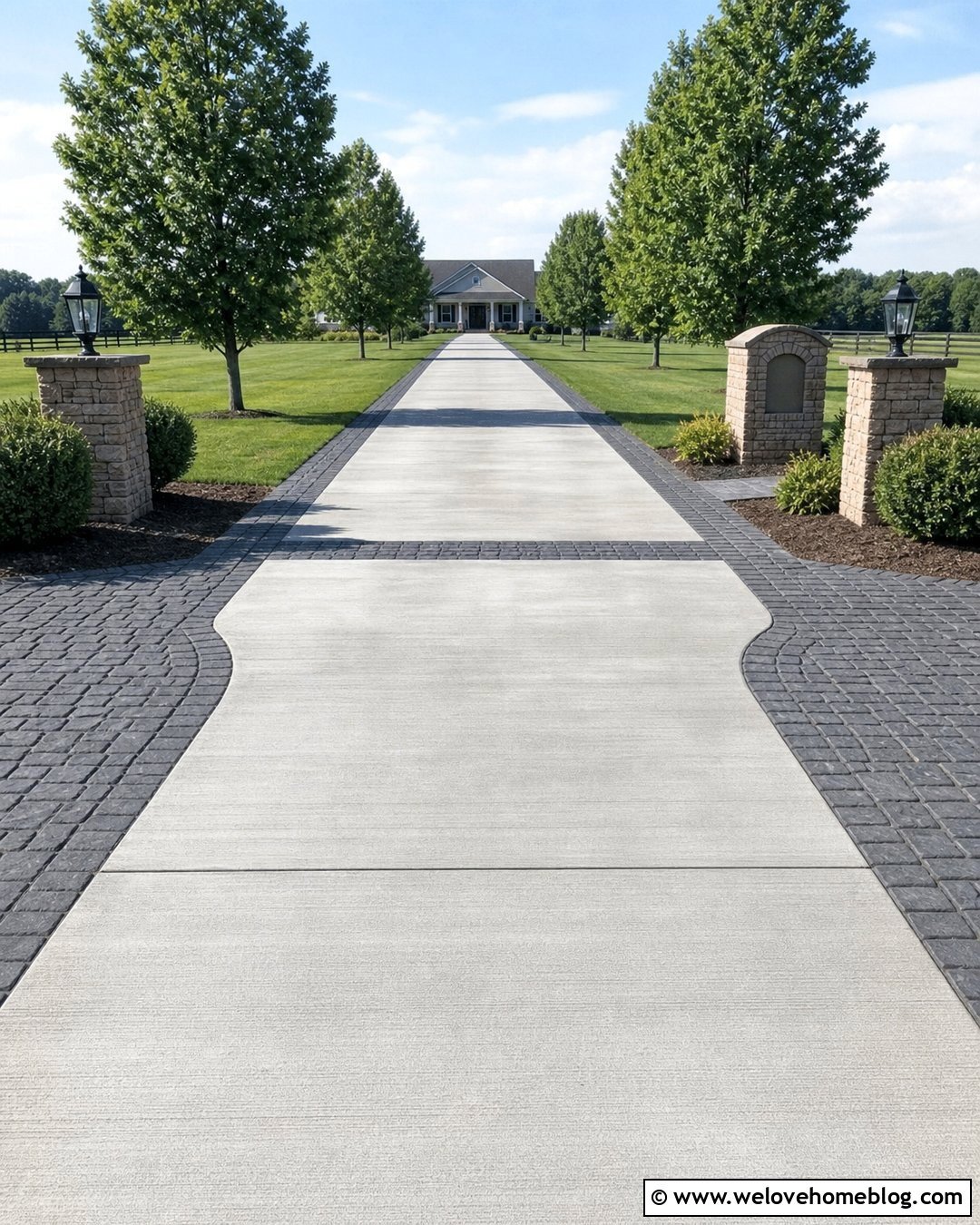 20 Picture Frame Concrete Driveway Ideas for Polished Curb Appeal