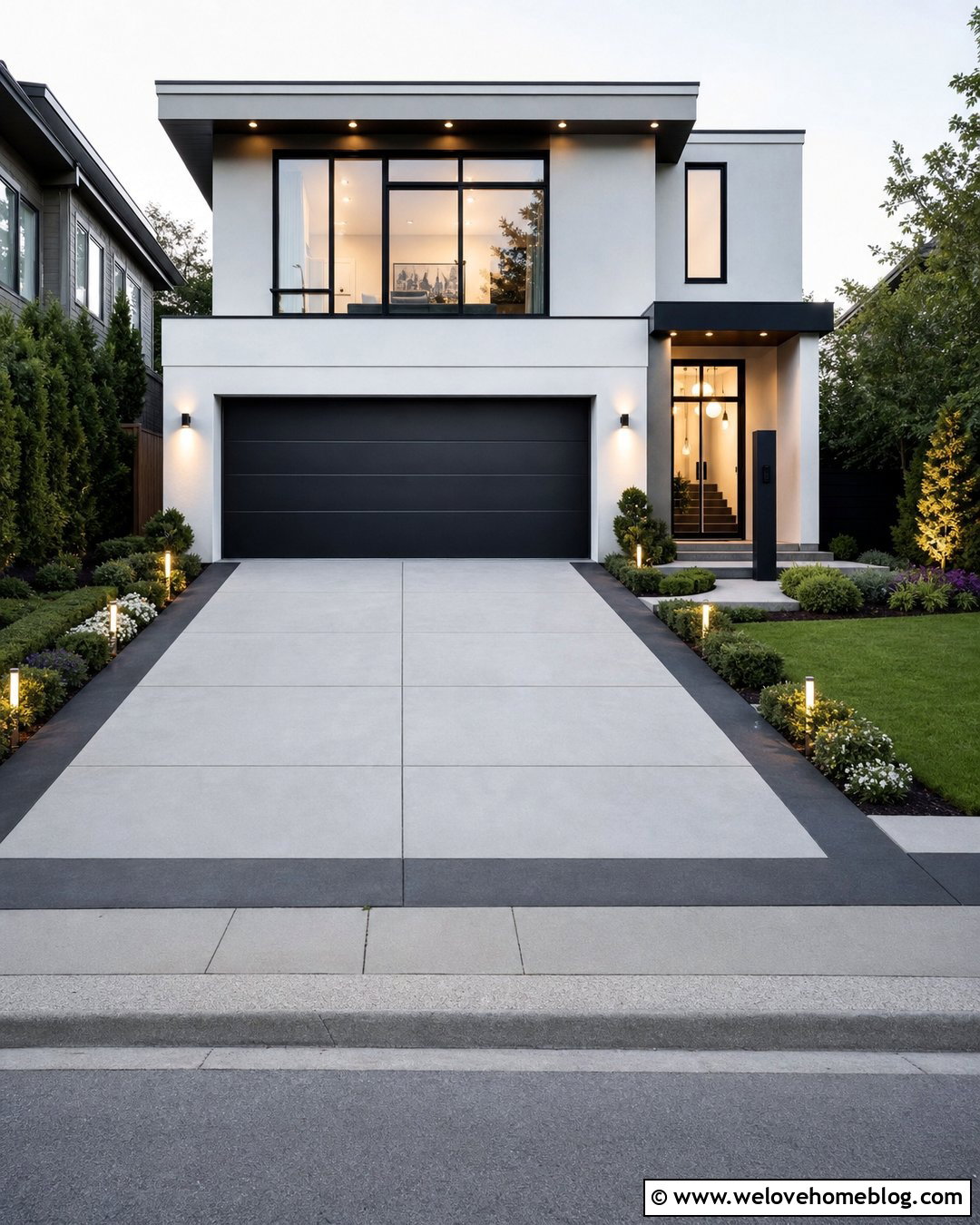 20 Concrete Driveway Lighting Ideas for Safe, Stylish Nights
