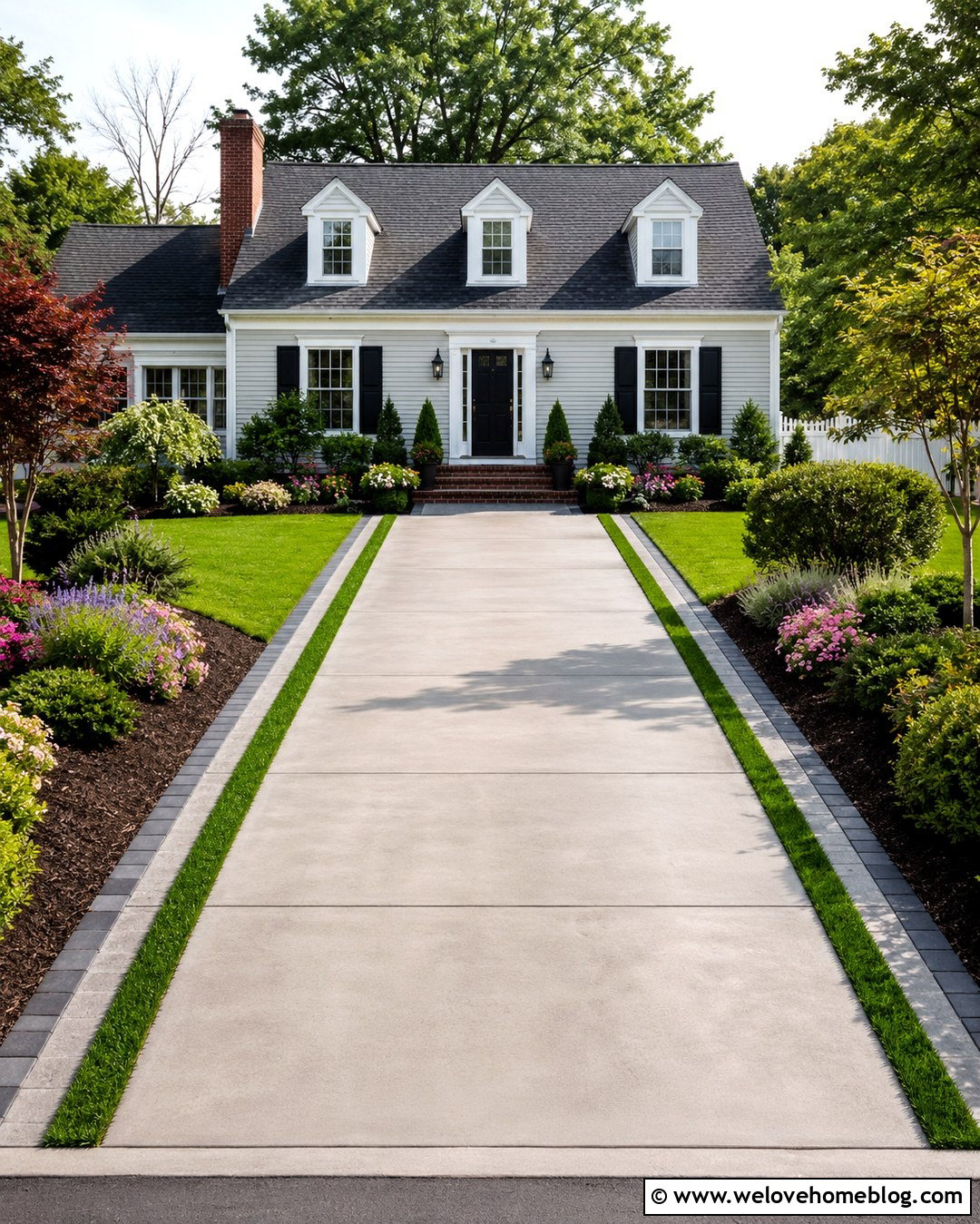 Concrete Driveway With Grass Border Inlay - 20 concrete driveway with grass inlay ideas