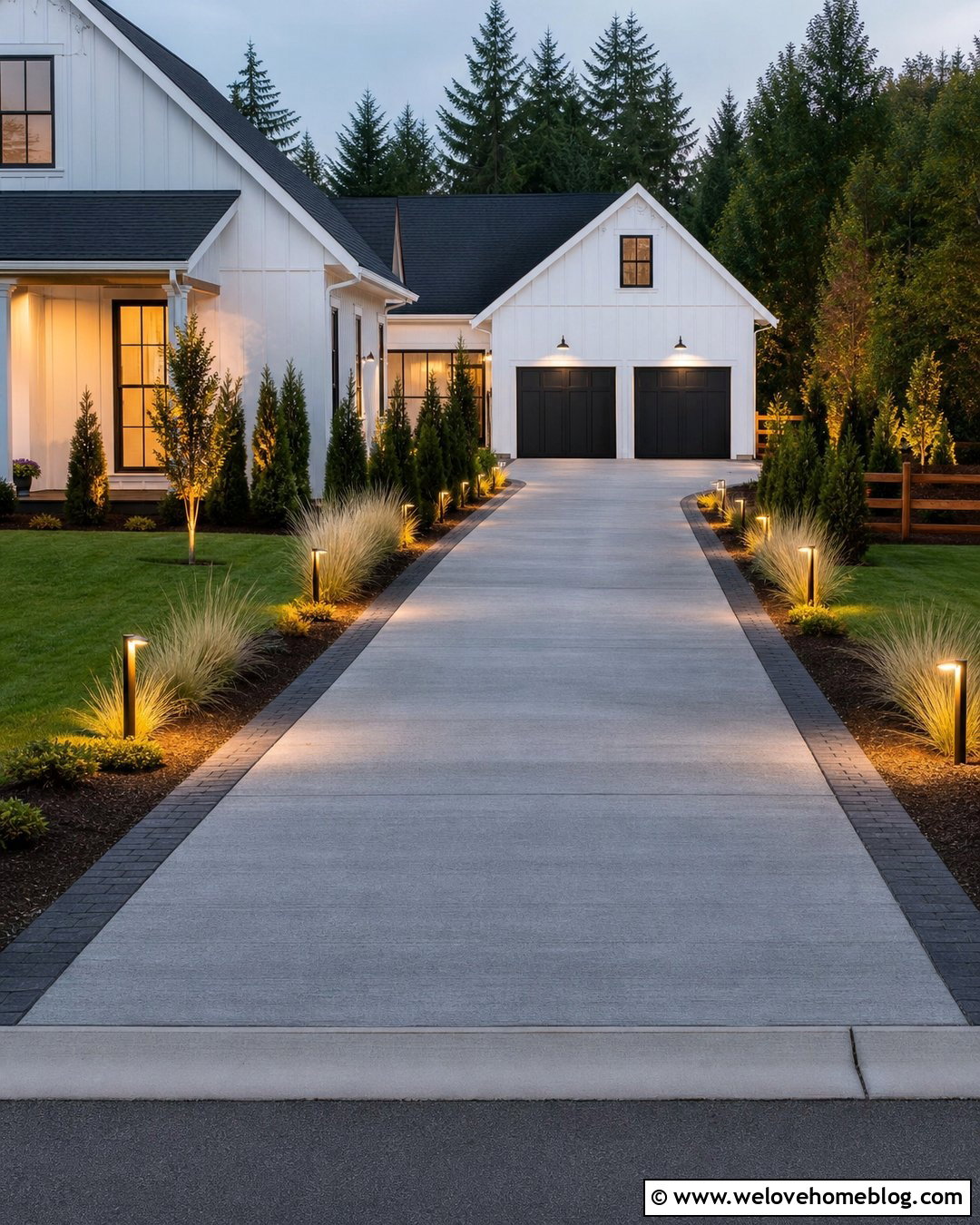 Concrete Driveway With Motion Sensor Lighting - 20 Concrete Driveway Lighting Ideas