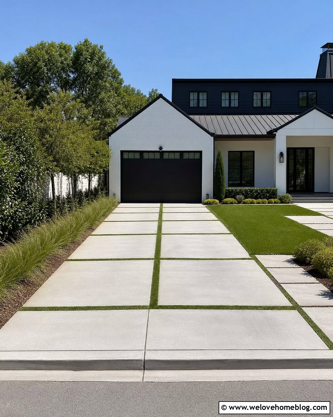 Concrete Mold Driveway With Grass Strips - 20 concrete mold driveway ideas