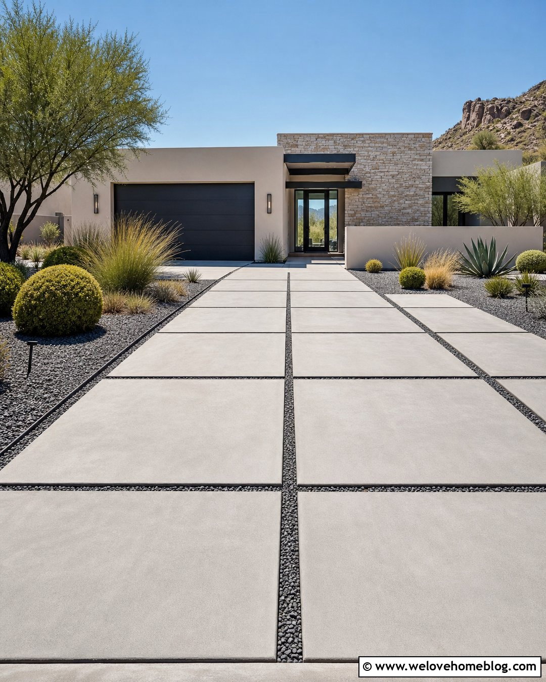 Concrete Mold Driveway With Gravel Joints - 20 concrete mold driveway ideas