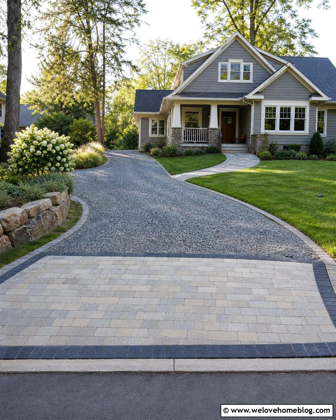 Concrete Paver Driveway Apron With Gravel - 35 Driveway Apron Ideas