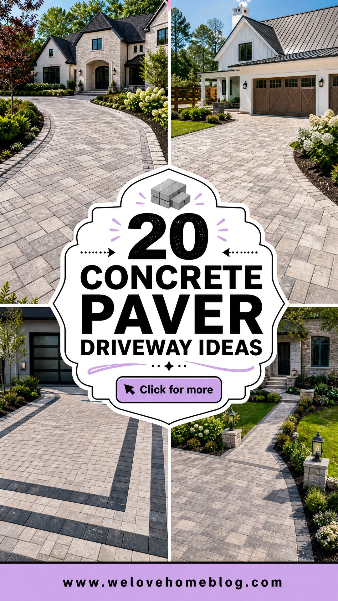 20 Concrete Paver Driveway Ideas for Modern Curb Appeal - 20 Concrete Paver Driveway Ideas for Modern Curb Appeal
