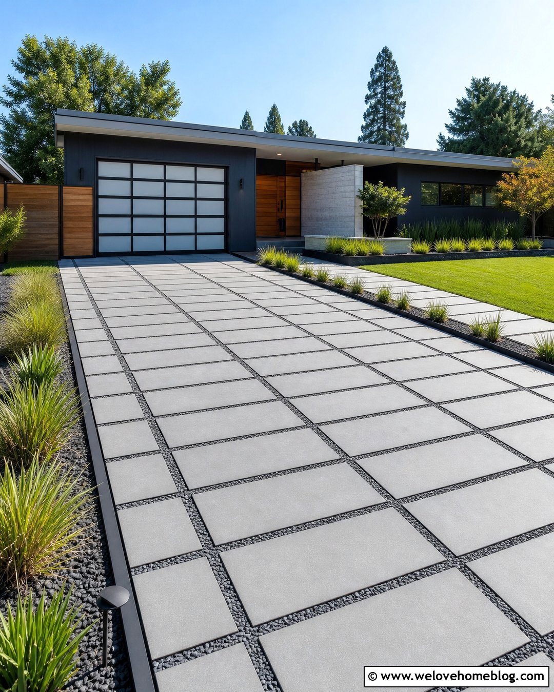 Concrete Paver Driveway With Gravel Joints - 35 cheap driveway ideas