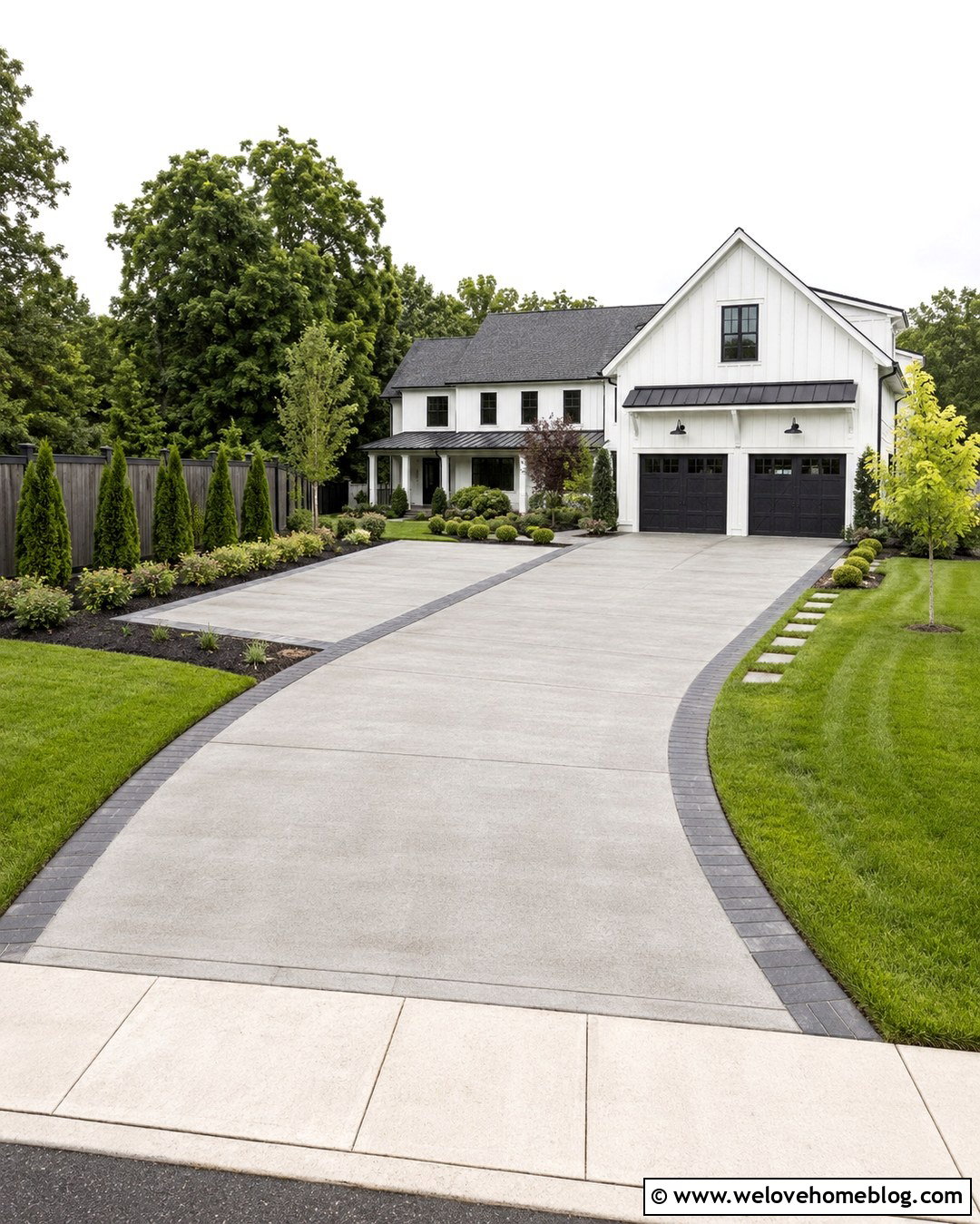 Concrete Side Parking Pad - 20 Extended Driveway Concrete Ideas