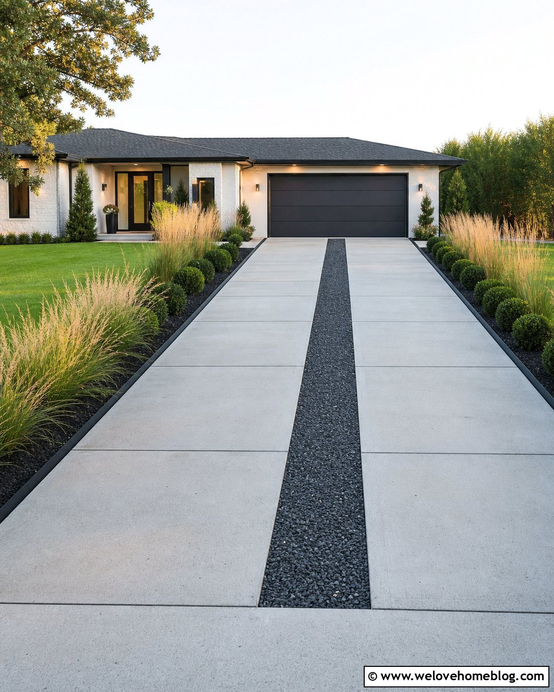 Concrete Track Driveway With Gravel Center - 20 2 Track Driveway ideas