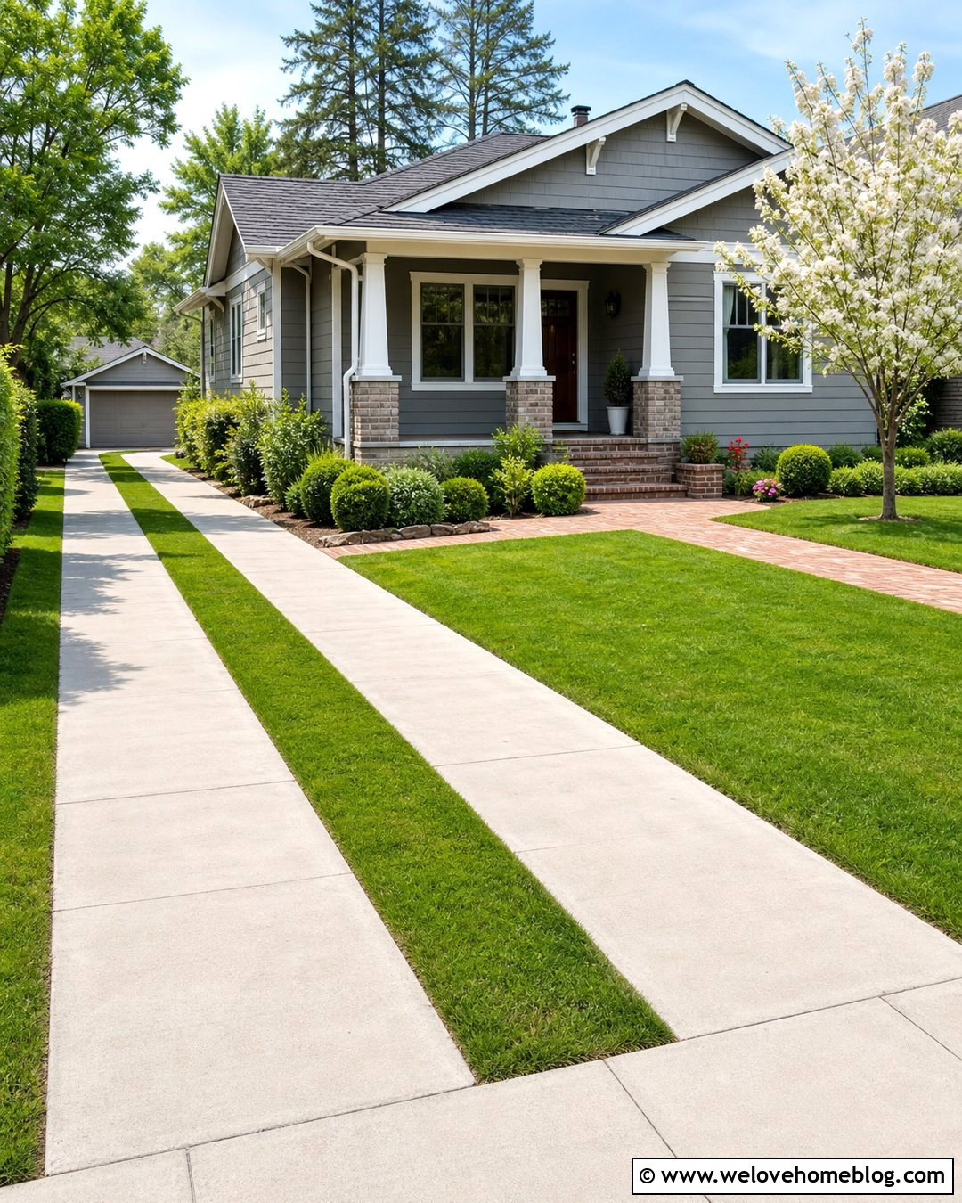 20 Two Strip Driveway Ideas for a Charming Country Entrance
