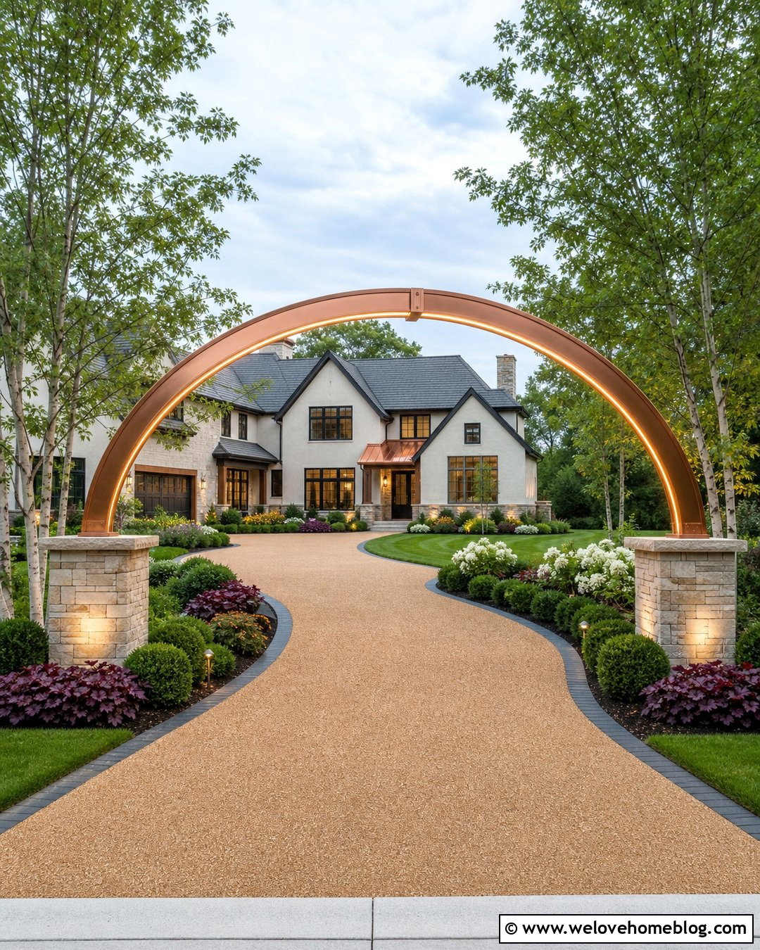 Copper Driveway Arch - 20 Driveway Arch Ideas