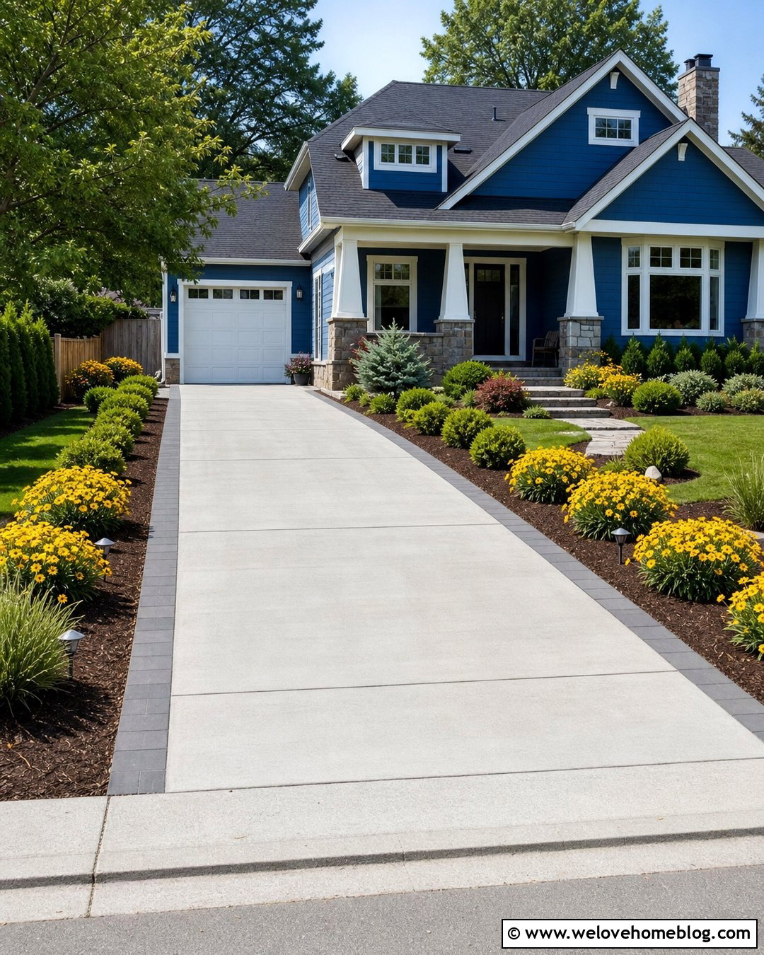 Coreopsis Driveway Edging - 20 driveway edging plants ideas