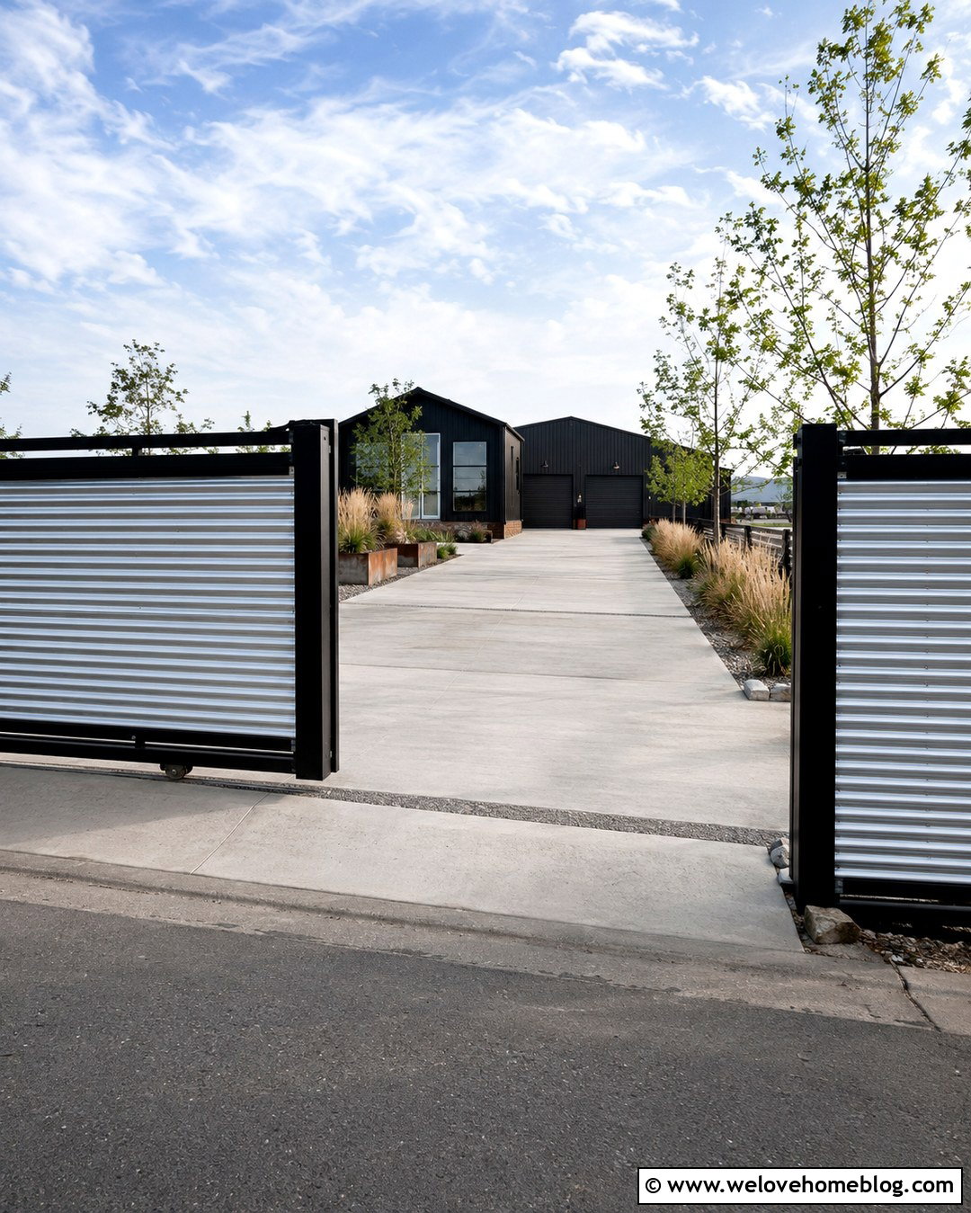 Corrugated Metal RV Driveway Gate - 20 Rv Driveway Gate Ideas