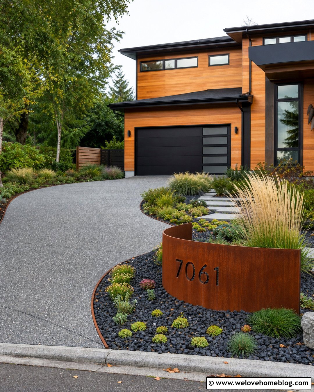 Corten Steel Driveway Address Sign - 45 driveway address sign ideas