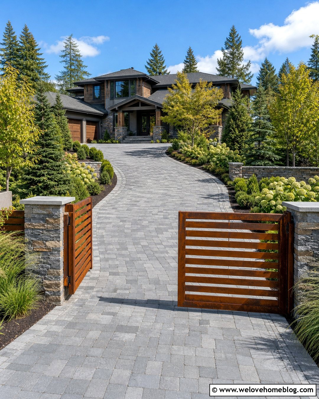 20 Corten Steel Driveway Gates Ideas for Bold Modern Homes