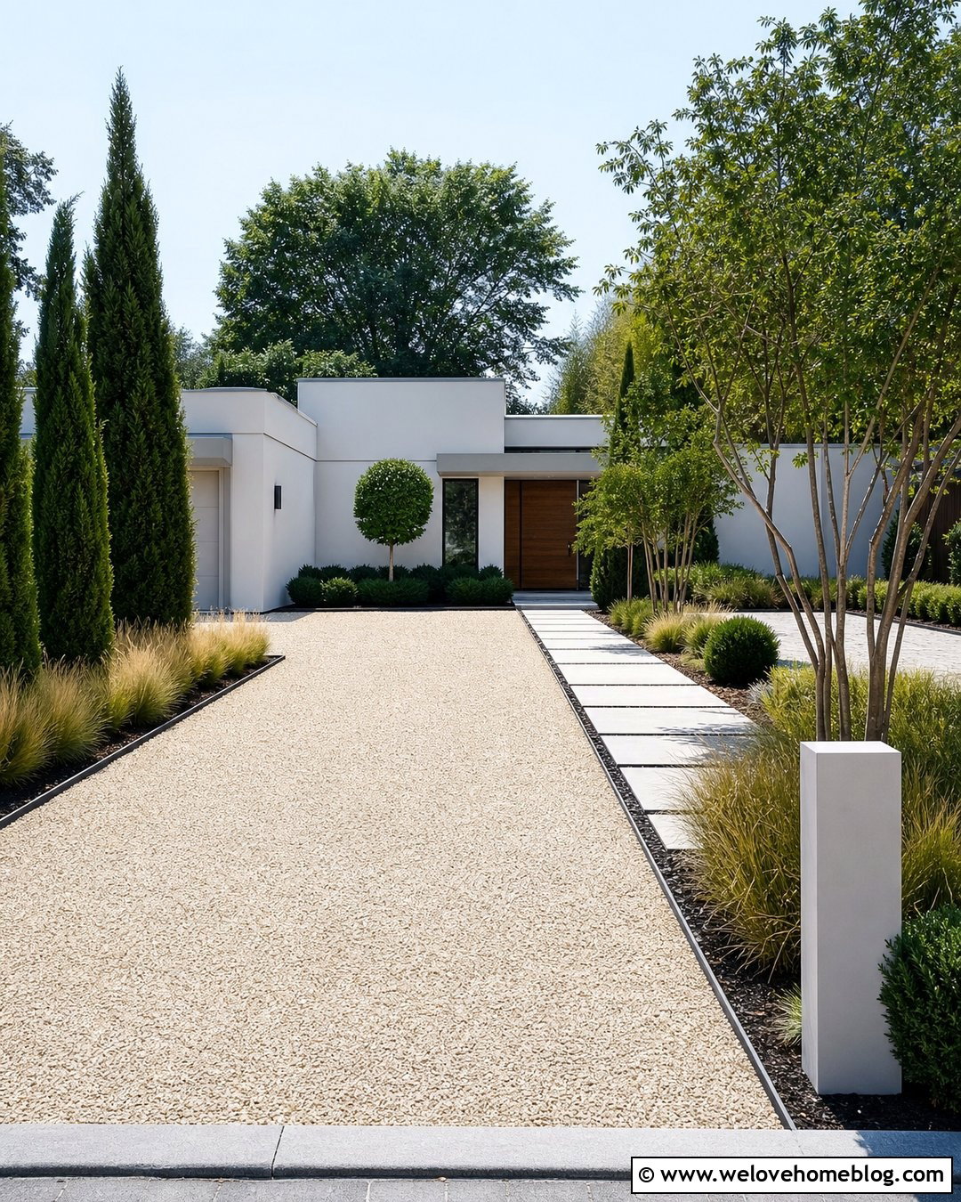 Cotswold Chippings Driveway With Modern Landscaping - 20 Cotswold Chippings Driveway Ideas
