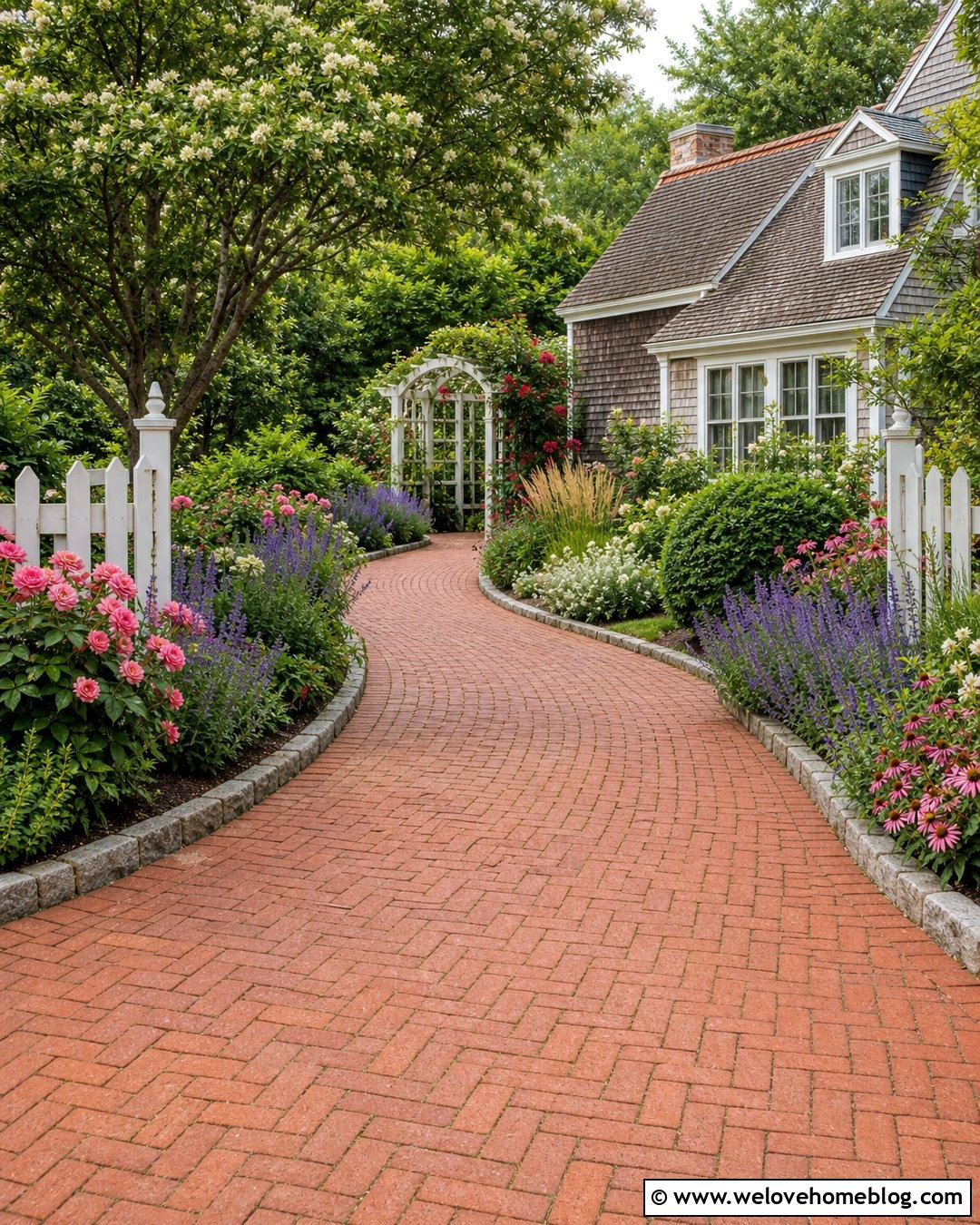Cottage Driveway Landscaping With Flower Borders - 30 driveway landscape ideas