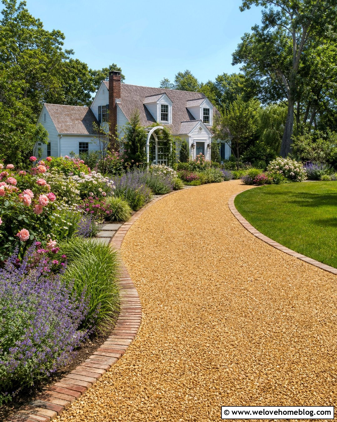 Cottage Driveway Planting - 35 Driveway Planting Ideas