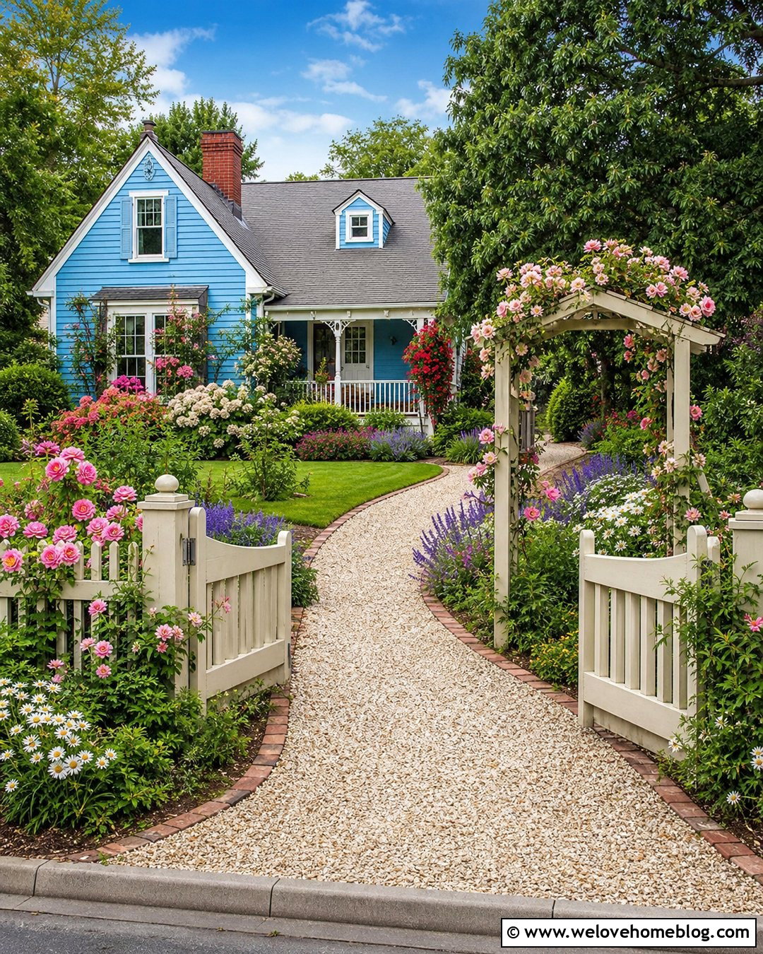 Cottage Fence Driveway Entrance - 20 Driveway Entrance Landscaping Fence Ideas