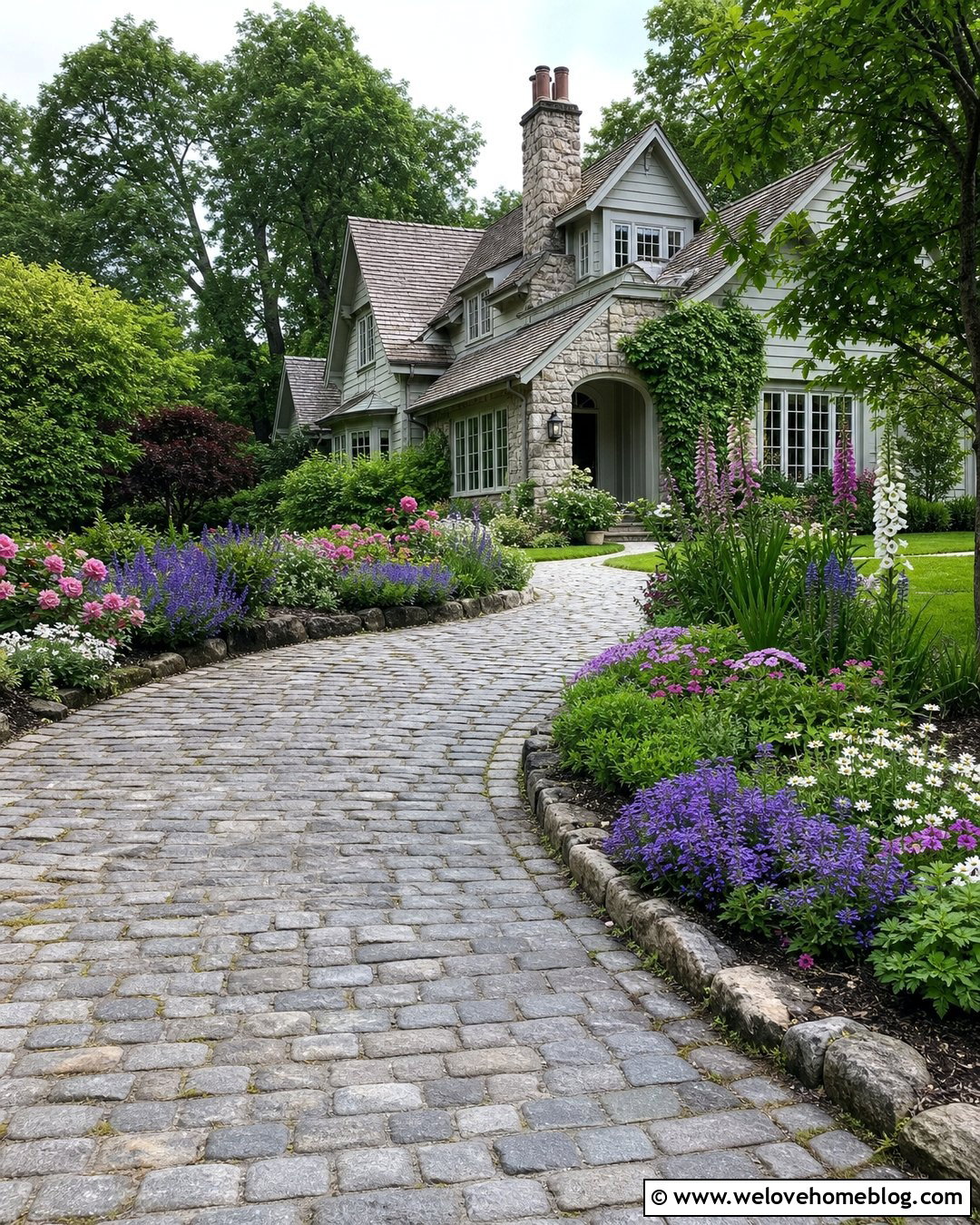 25 Flower Lined Driveway Ideas for a Charming Storybook Welcome