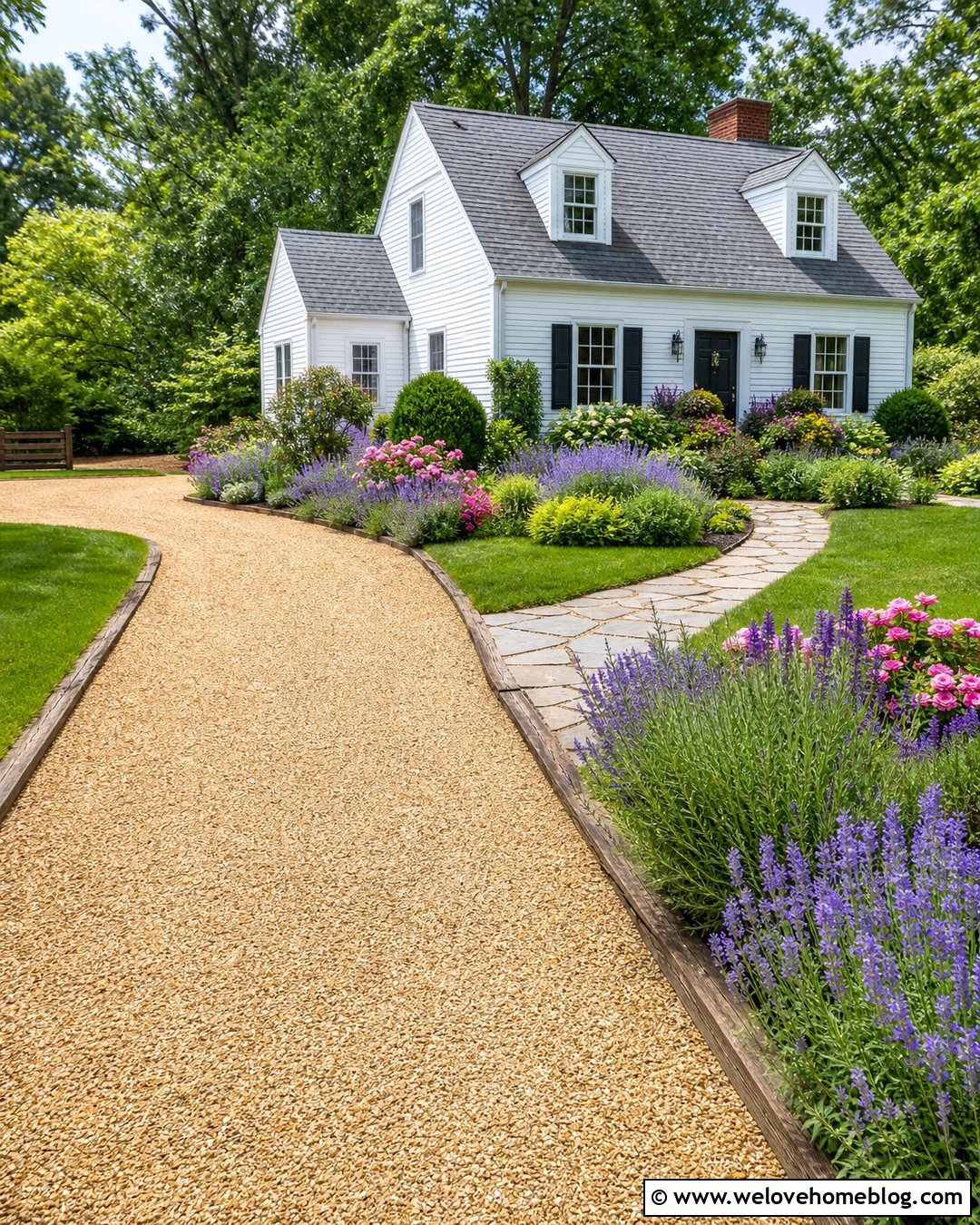Cottage Gravel Driveway With Railroad Tie Edging - 20 Gravel Driveway Edging Railroad Ties Ideas