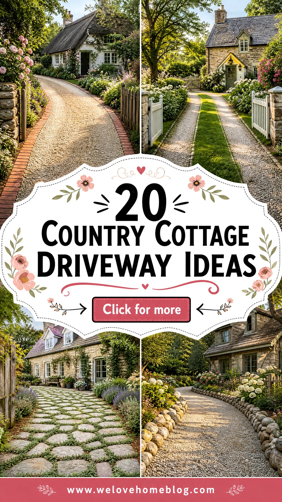 20 Country Cottage Driveway Ideas for a Warm Welcoming Entry - 20 Country Cottage Driveway Ideas for a Warm, Welcoming Entry