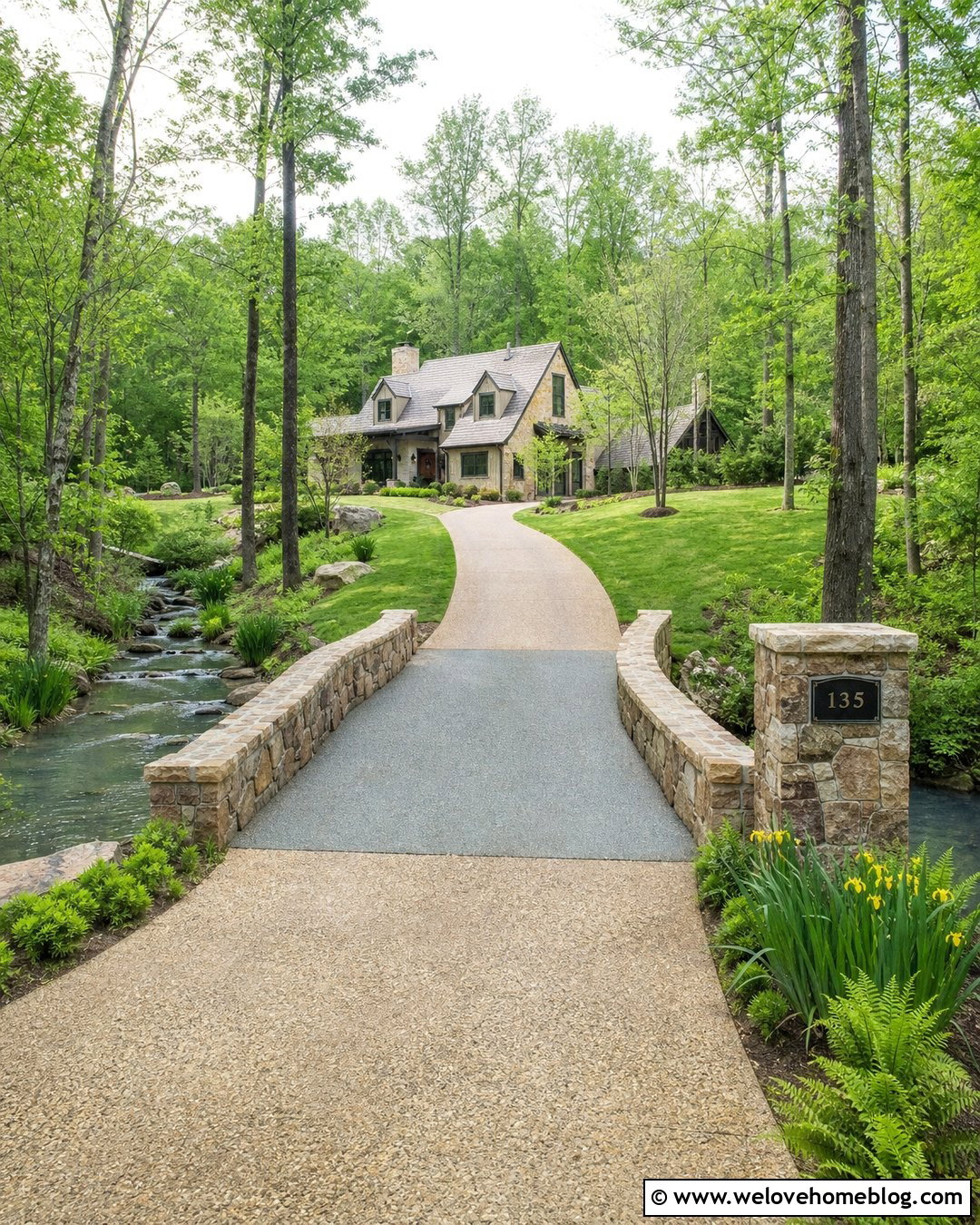 Country Driveway Entrance Over A Small Bridge - 20 End Of Driveway Entrance Country Ideas