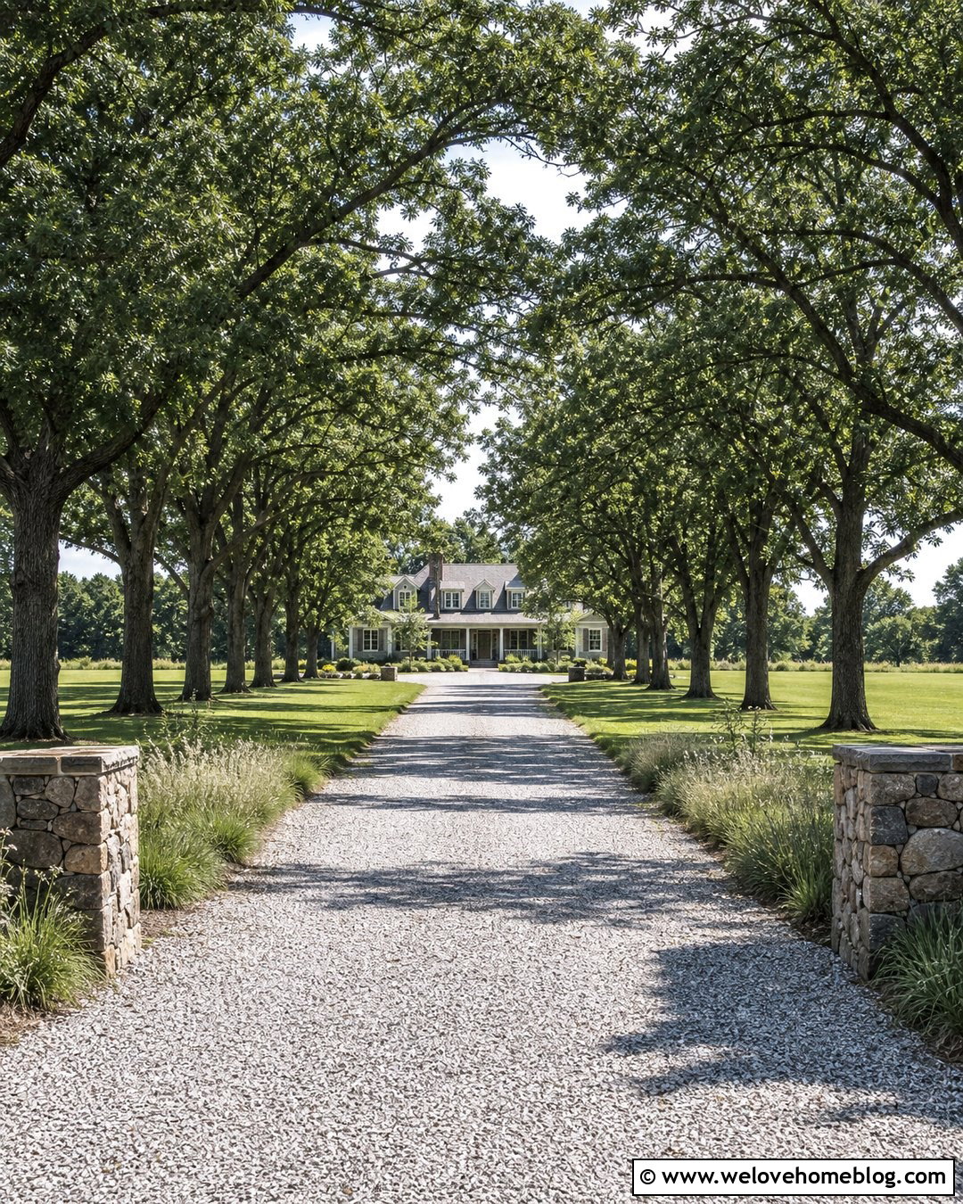Country Driveway With An Oak Tree Allee - 30 country driveway ideas