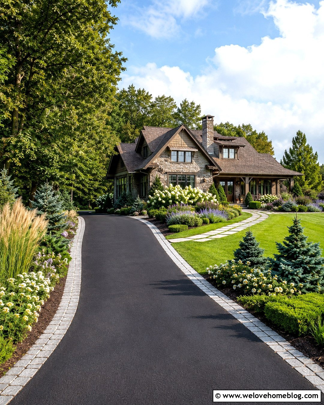 Country Driveway With Evergreen Landscaping - 20 country driveway landscaping ideas