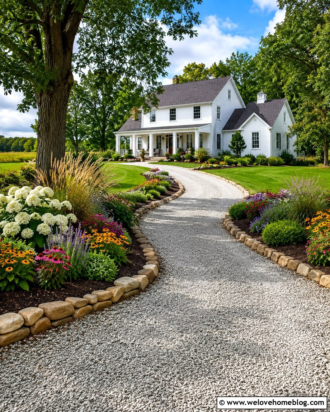 20 Country Driveway Landscaping Ideas for Welcoming Homes