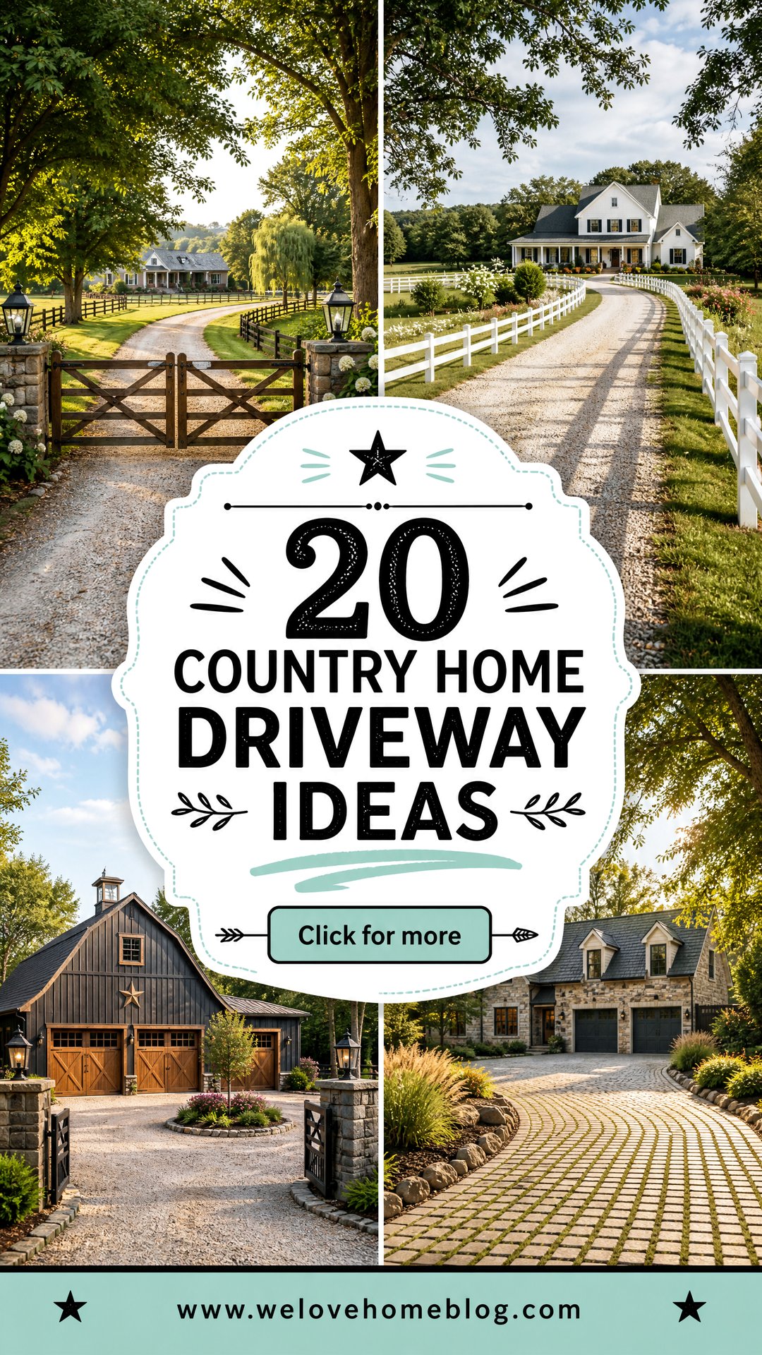 20 Country Home Driveway Ideas for Relaxed Rural Charm - 20 Country Home Driveway Ideas for Relaxed Rural Charm