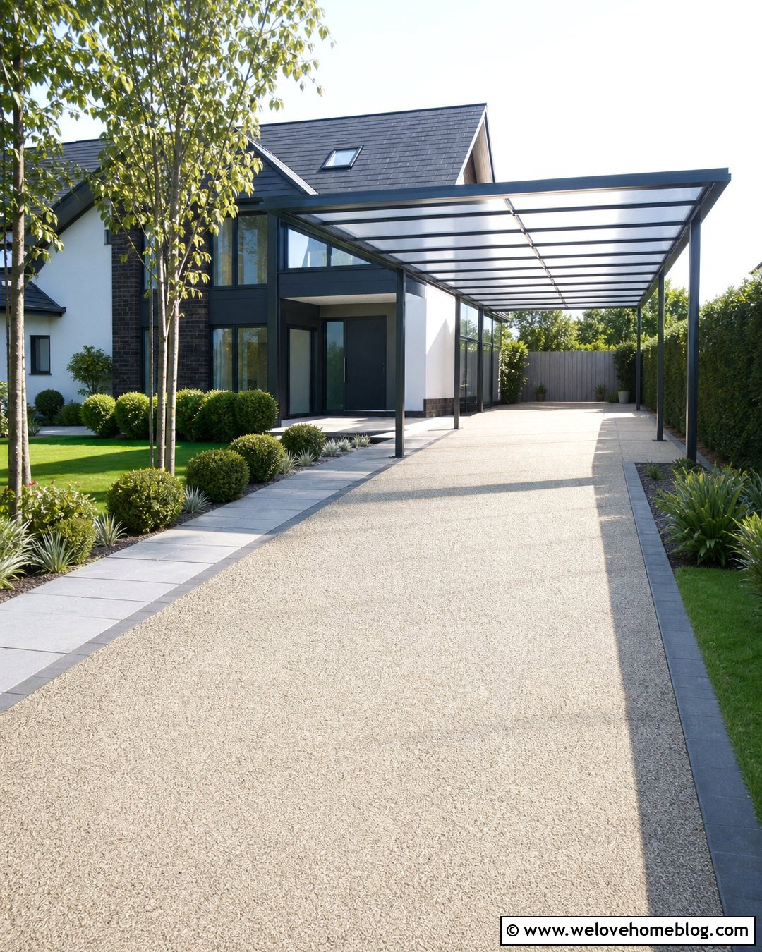 Covered Driveway With Clear Roof - 30 Covered Driveway Ideas