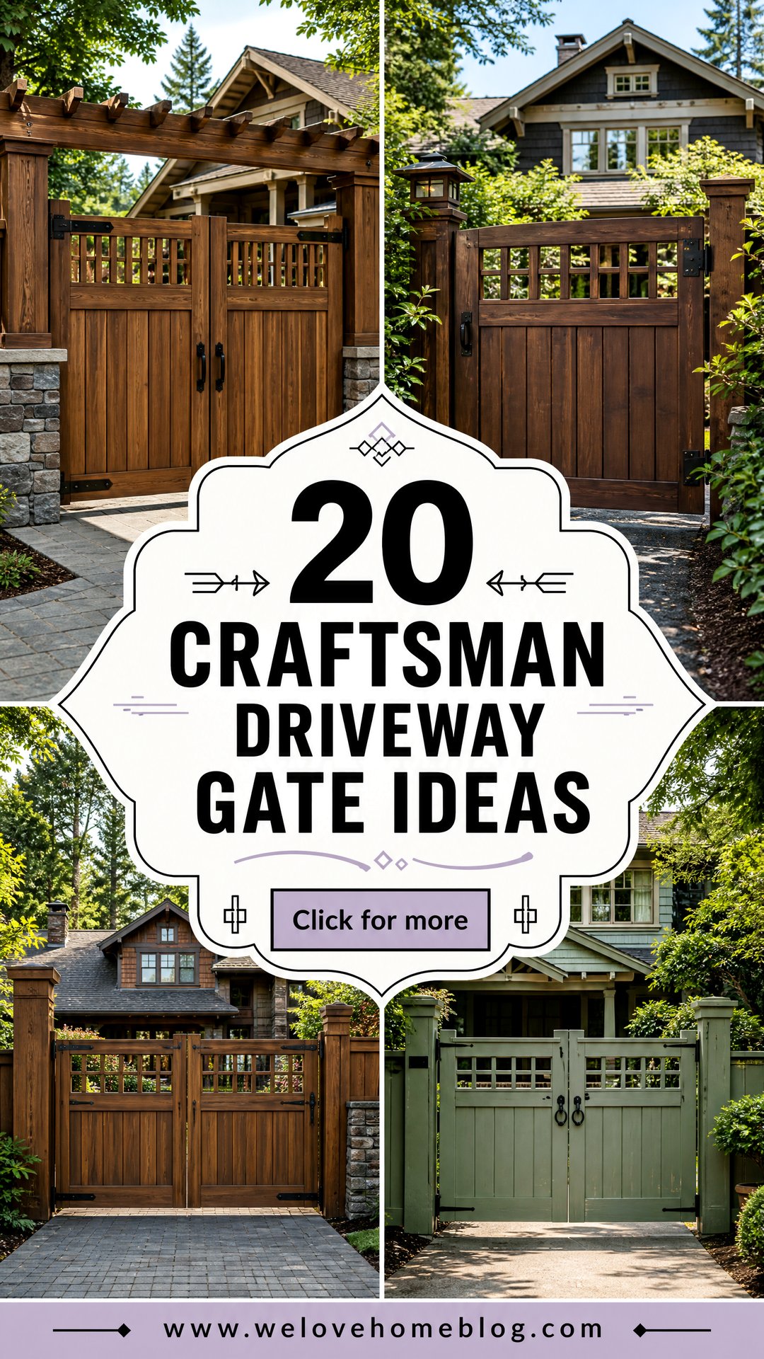 20 Craftsman Driveway Gate Ideas for Timeless Curb Appeal - 20 Craftsman Driveway Gate Ideas for Timeless Curb Appeal