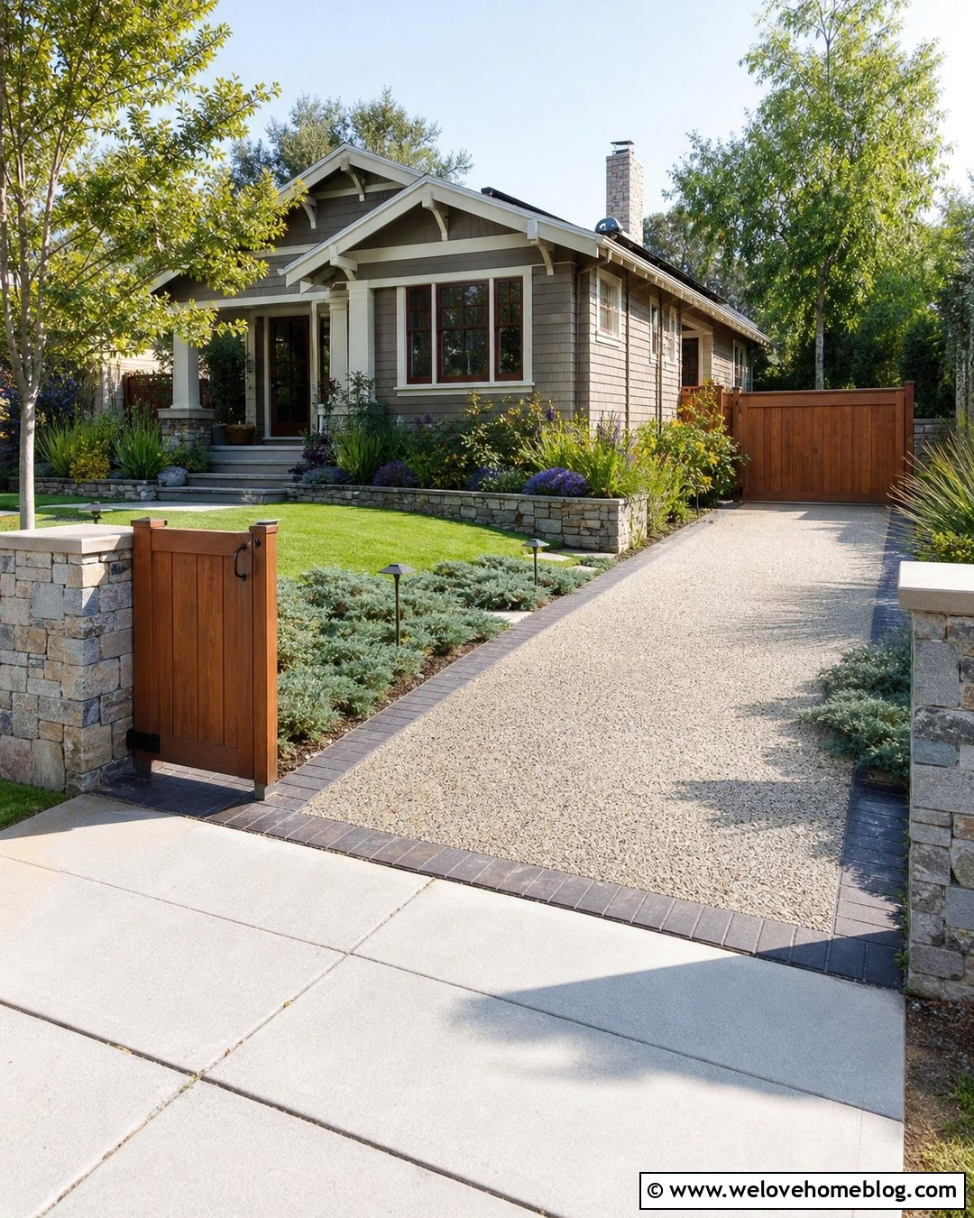 Craftsman Single Swing Driveway Gate - 20 craftsman driveway gate ideas
