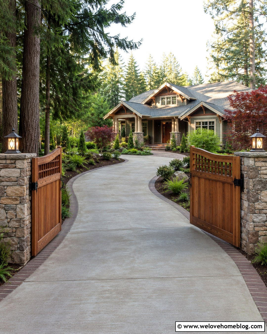 Craftsman Wood Driveway Gate - 20 Driveway Entry Gates Entrance Wood Ideas